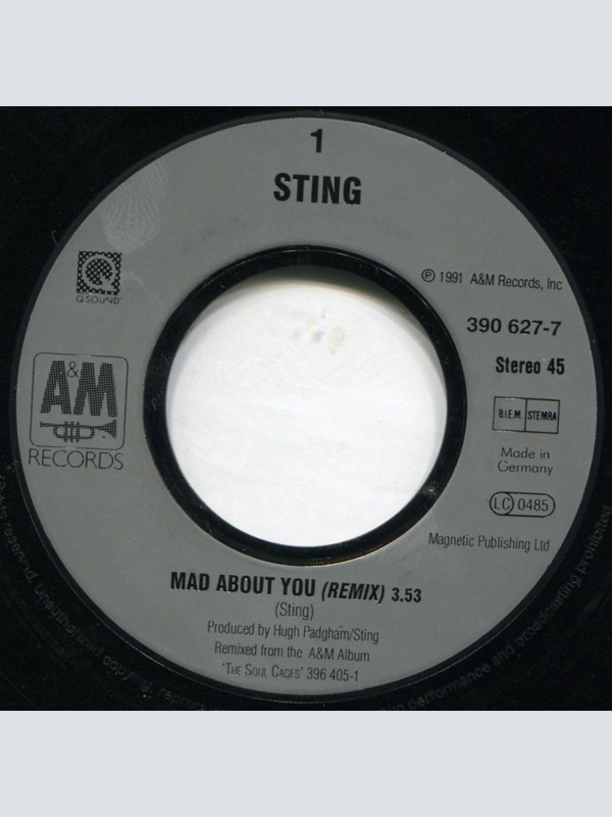 Vinyl / Sting - Mad About You