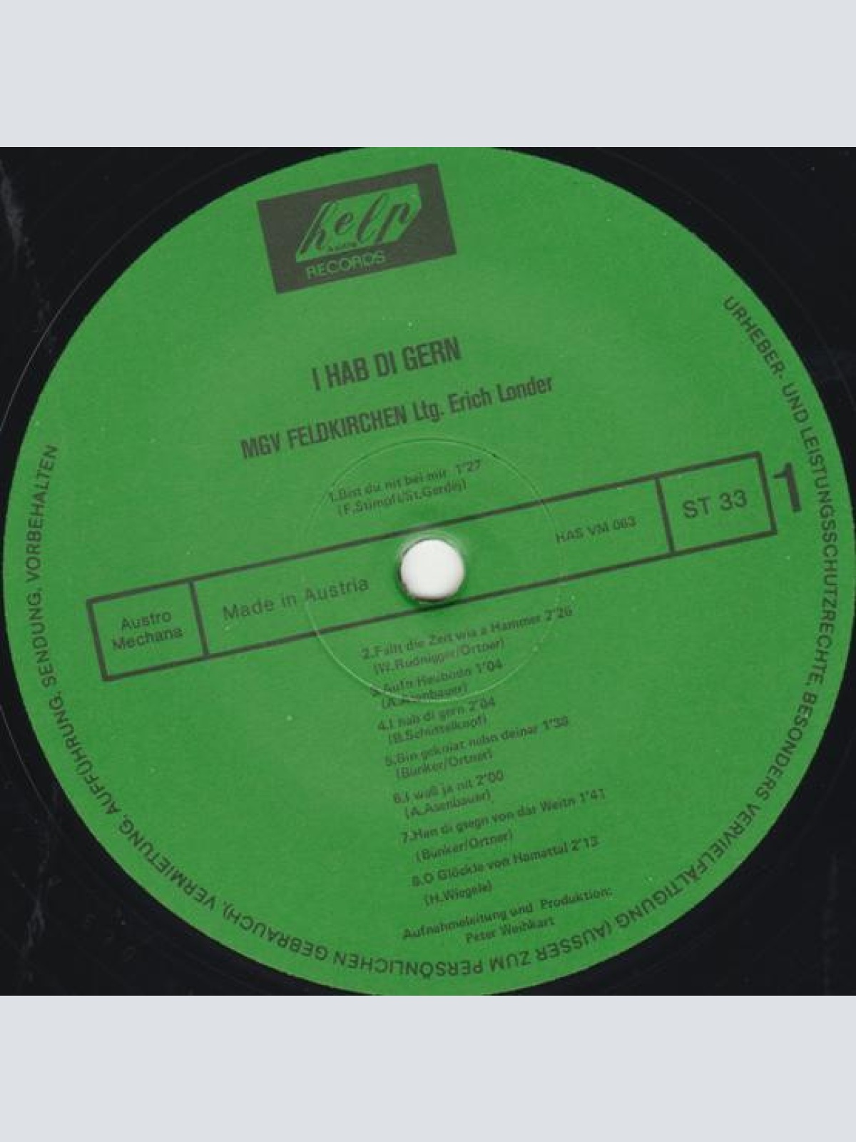 Vinyl / MGV Feldkirchen* - I Hab Di Gern... Alte Und Neue Kärntnerlieder