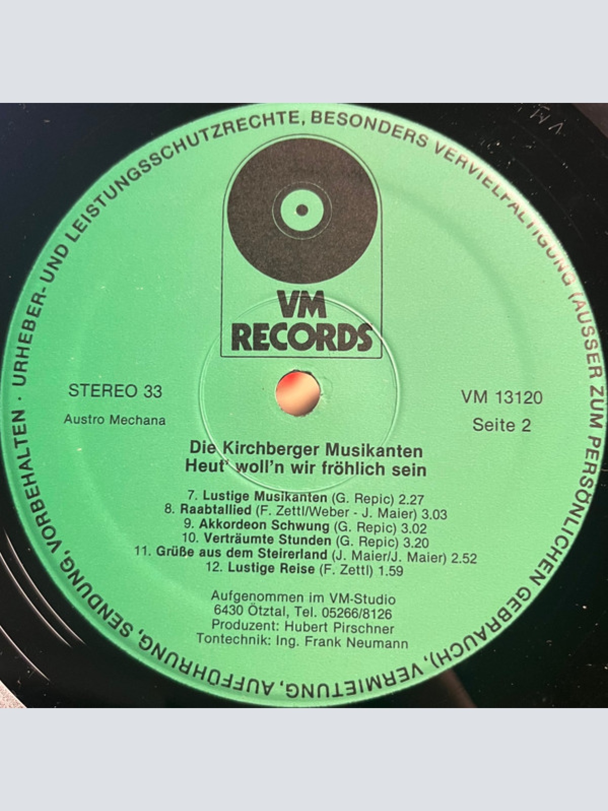 Vinyl / Kirchberger Musikanten - Heut' Woll'n Wir Fröhlich Sein