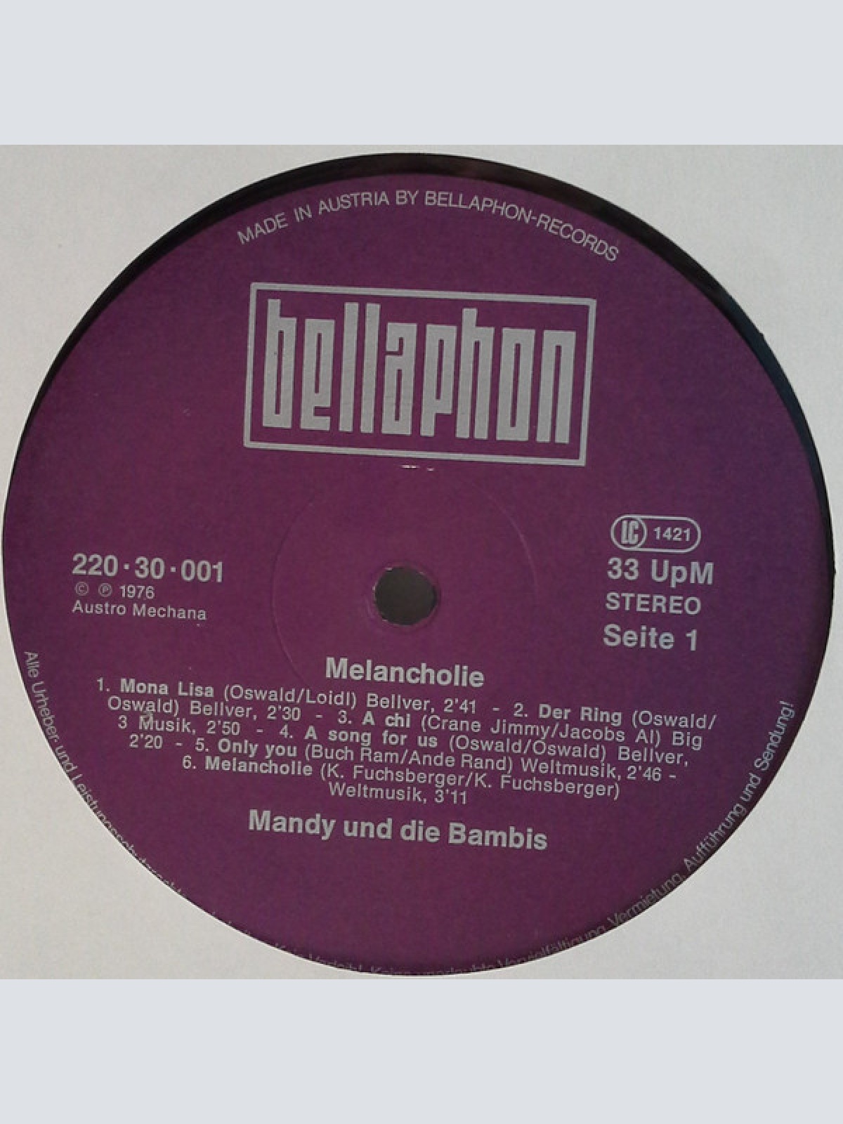Vinyl / Mandy Und Die Bambis - Melancholie