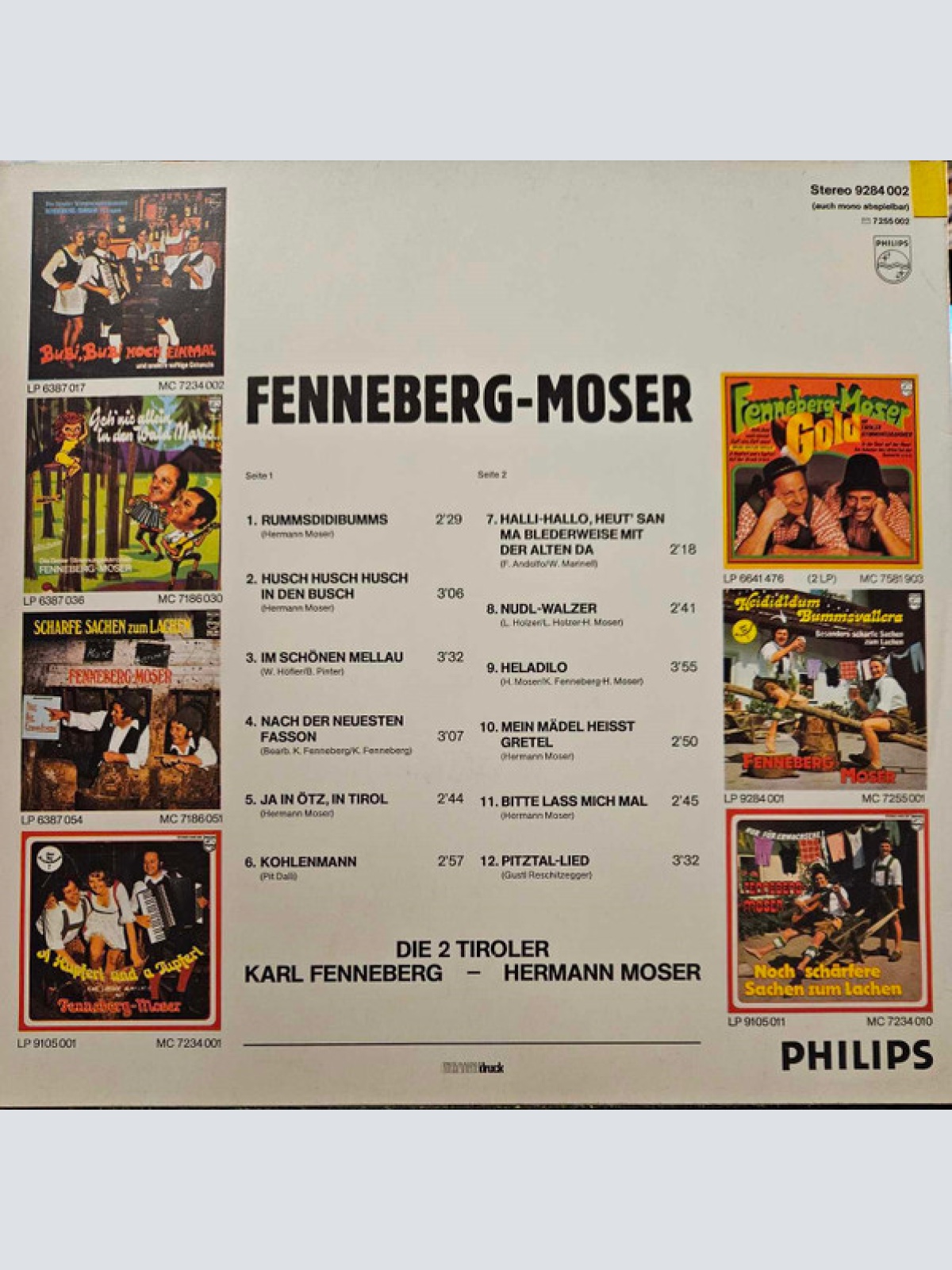 Vinyl / Die 2 Tiroler Karl Fenneberg ~ Hermann Moser* - Rummsdidi-bumms