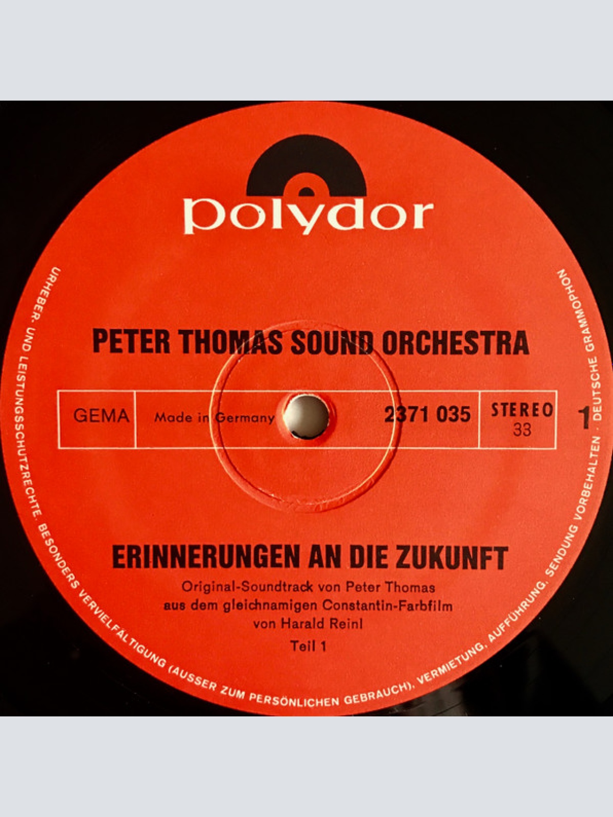 Vinyl / The Peter Thomas Sound Orchestra* - Erinnerungen An Die Zukunft