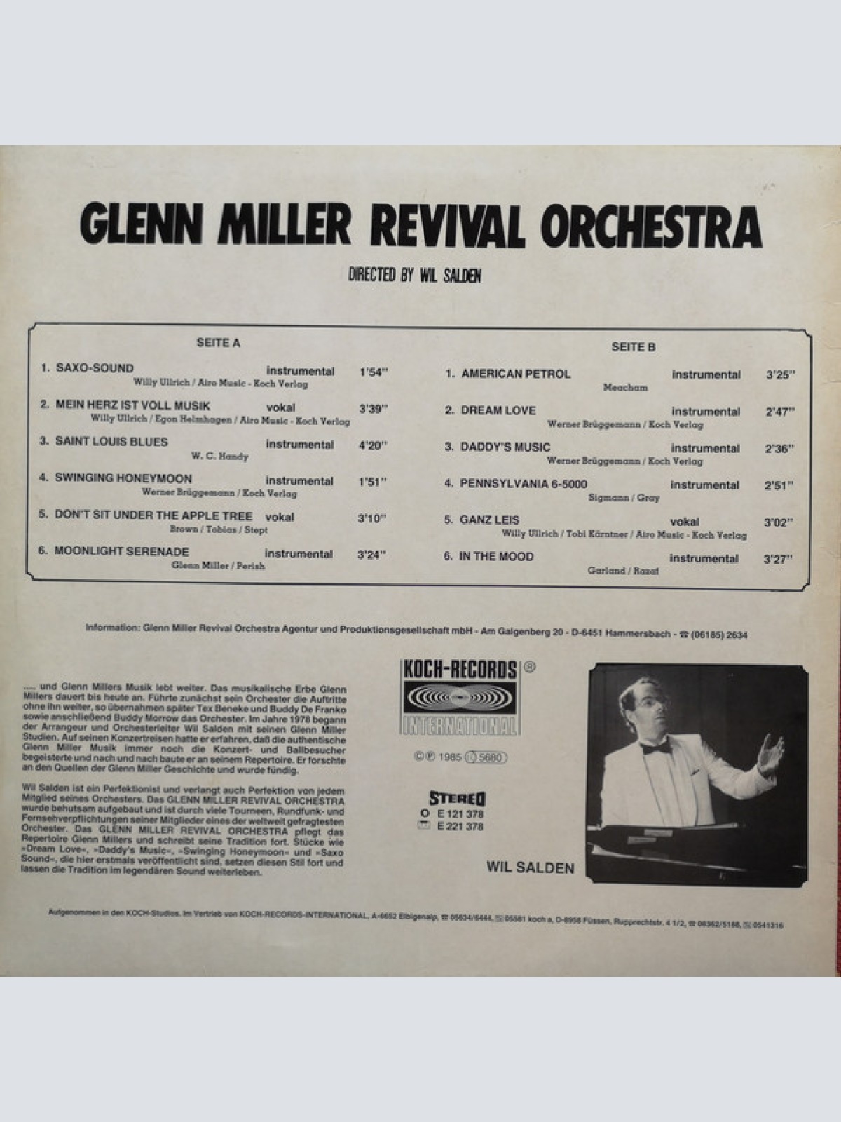 Vinyl / Glenn Miller Revival Orchestra, Wil Salden - Glenn Miller Revival Orchestra Directed By Wil Salden
