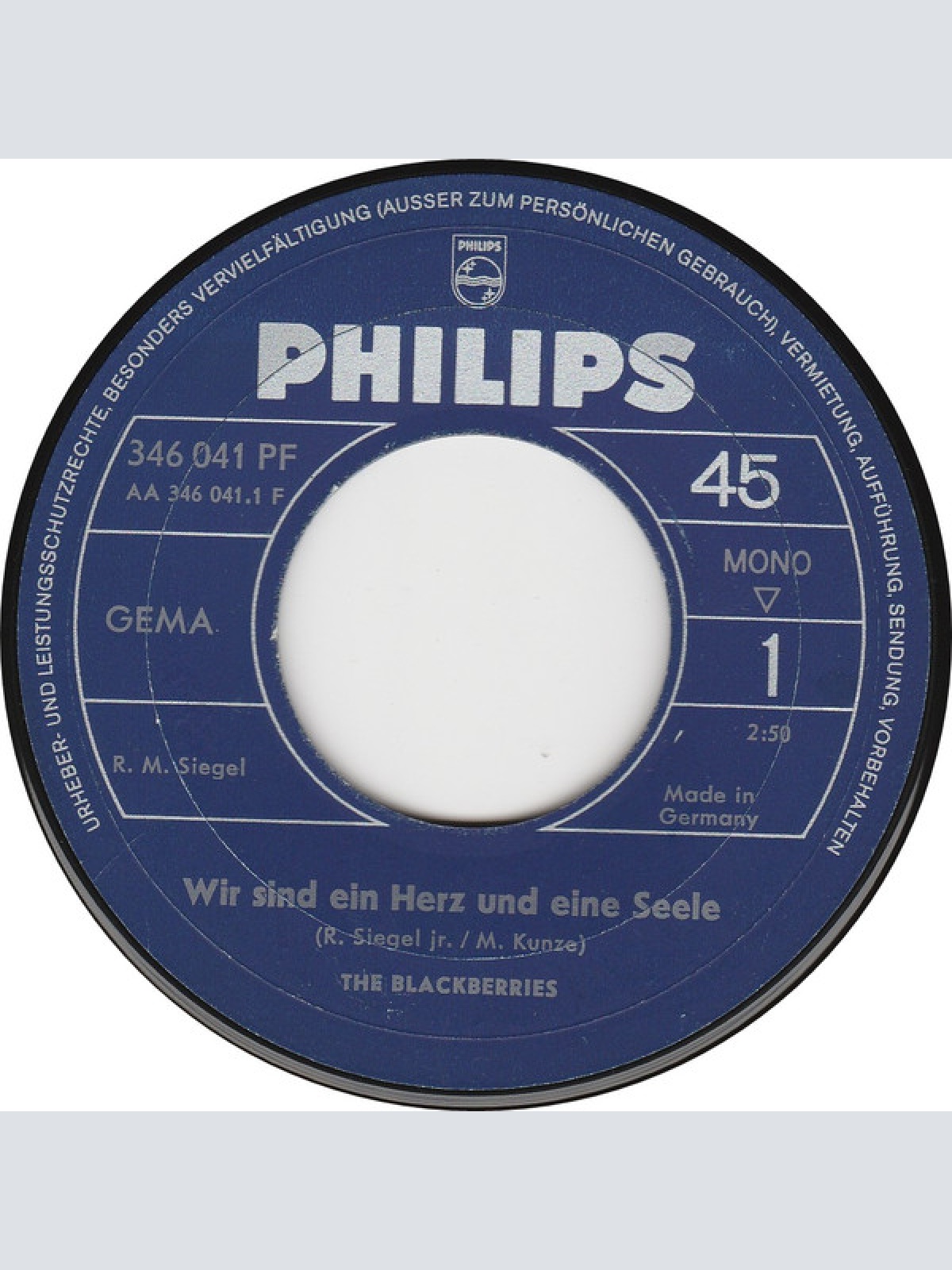 Vinyl / The Blackberries (2) - Wir Sind Ein Herz Und Eine Seele