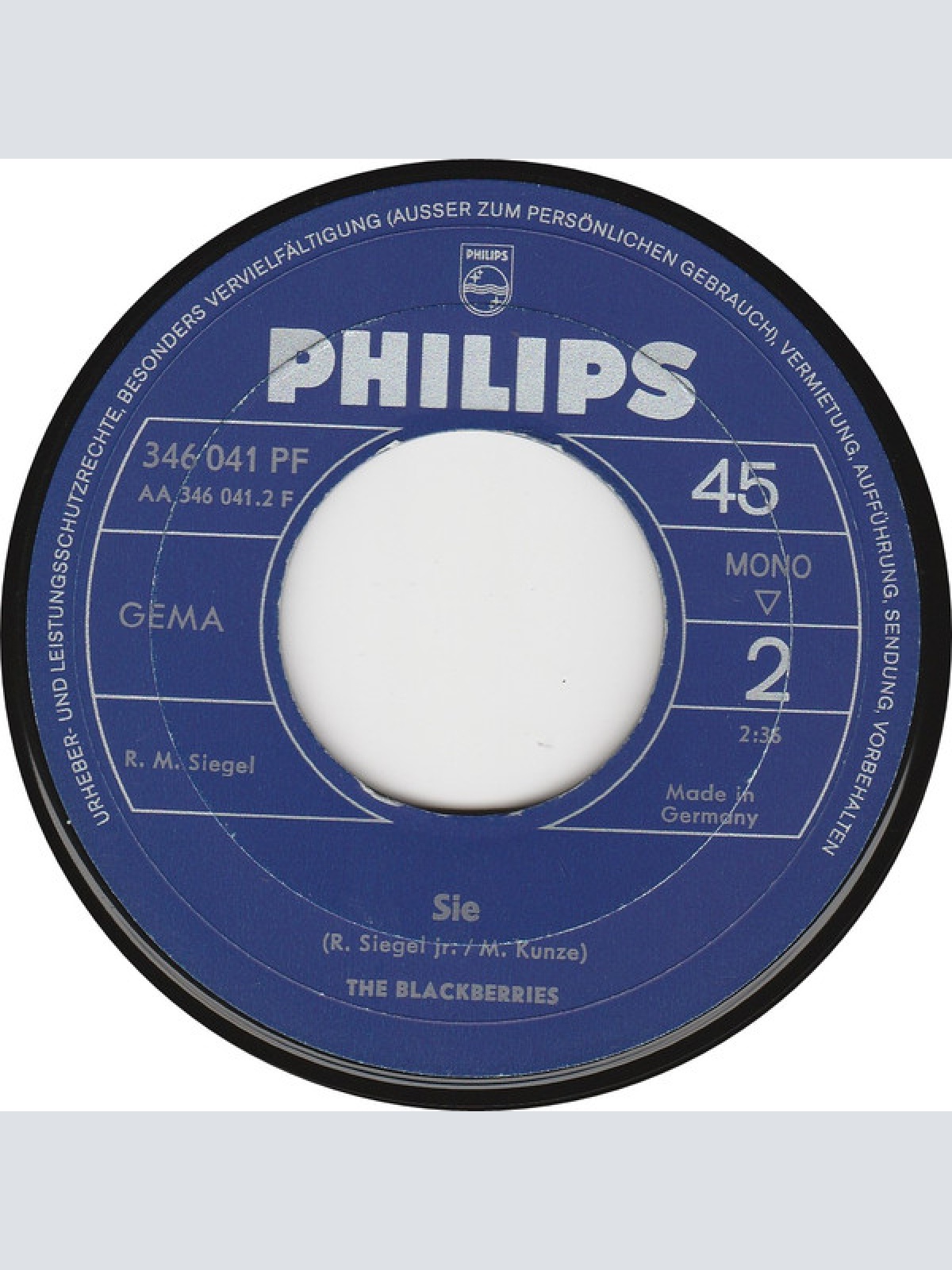 Vinyl / The Blackberries (2) - Wir Sind Ein Herz Und Eine Seele