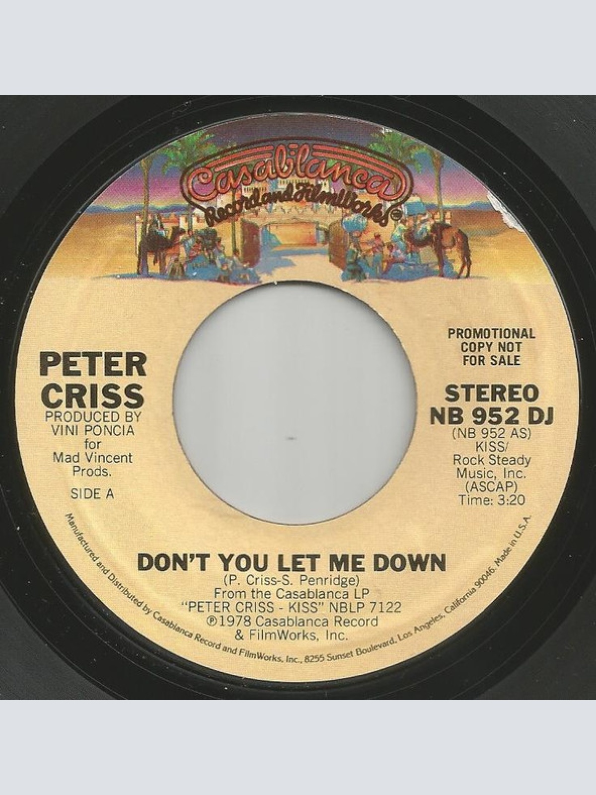 Vinyl / Peter Criss - Don't You Let Me Down