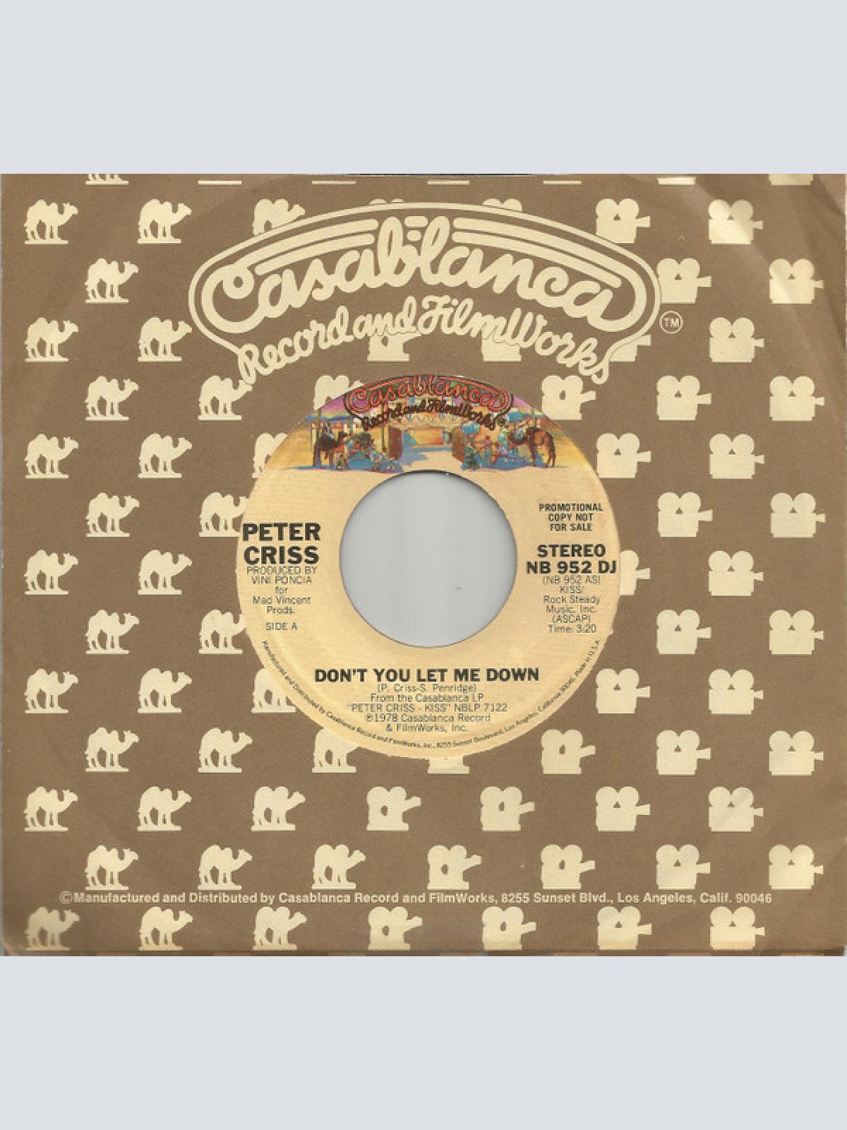 Vinyl / Peter Criss - Don't You Let Me Down