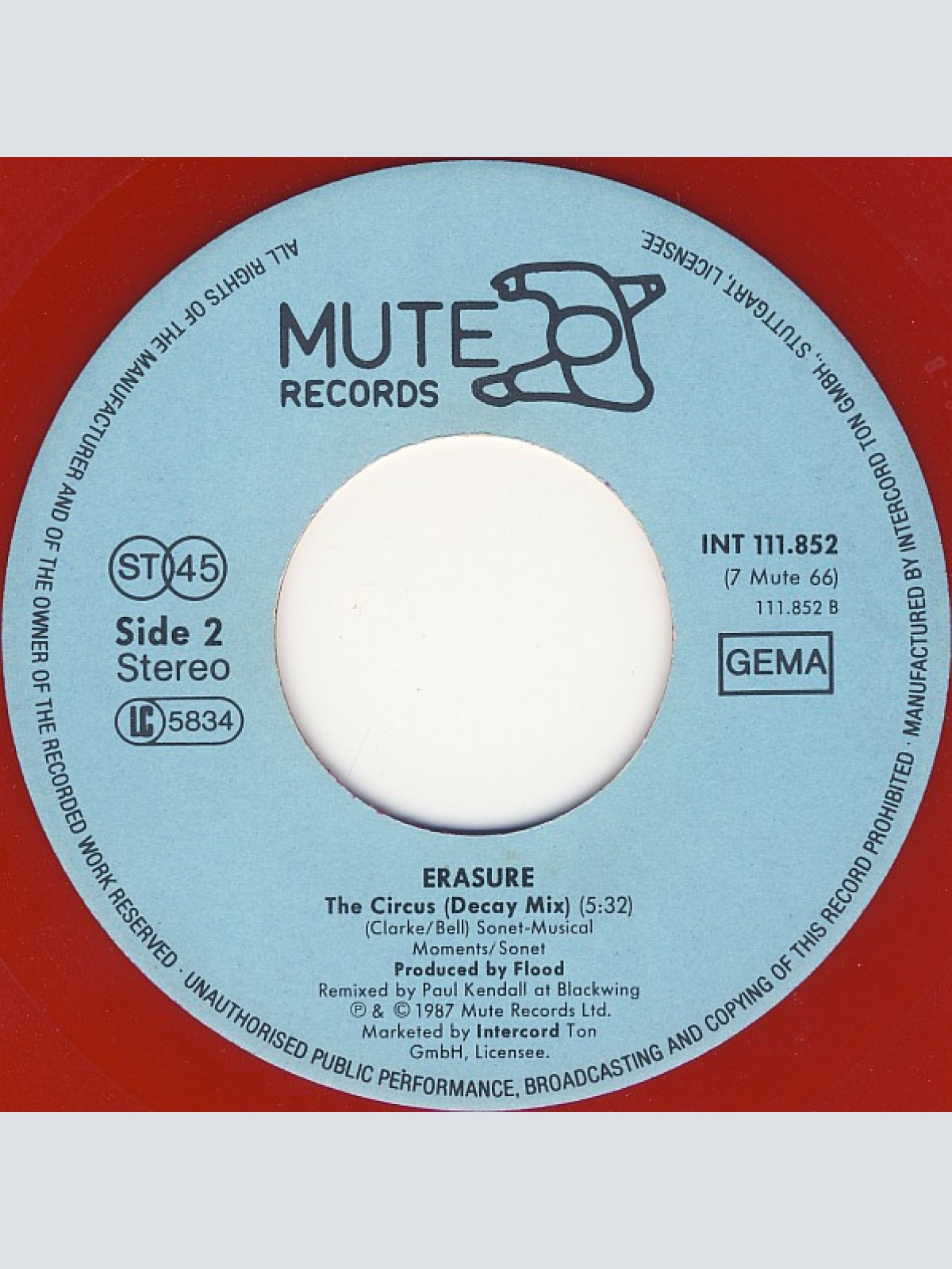 Vinyl / Erasure - The Circus (Remix)