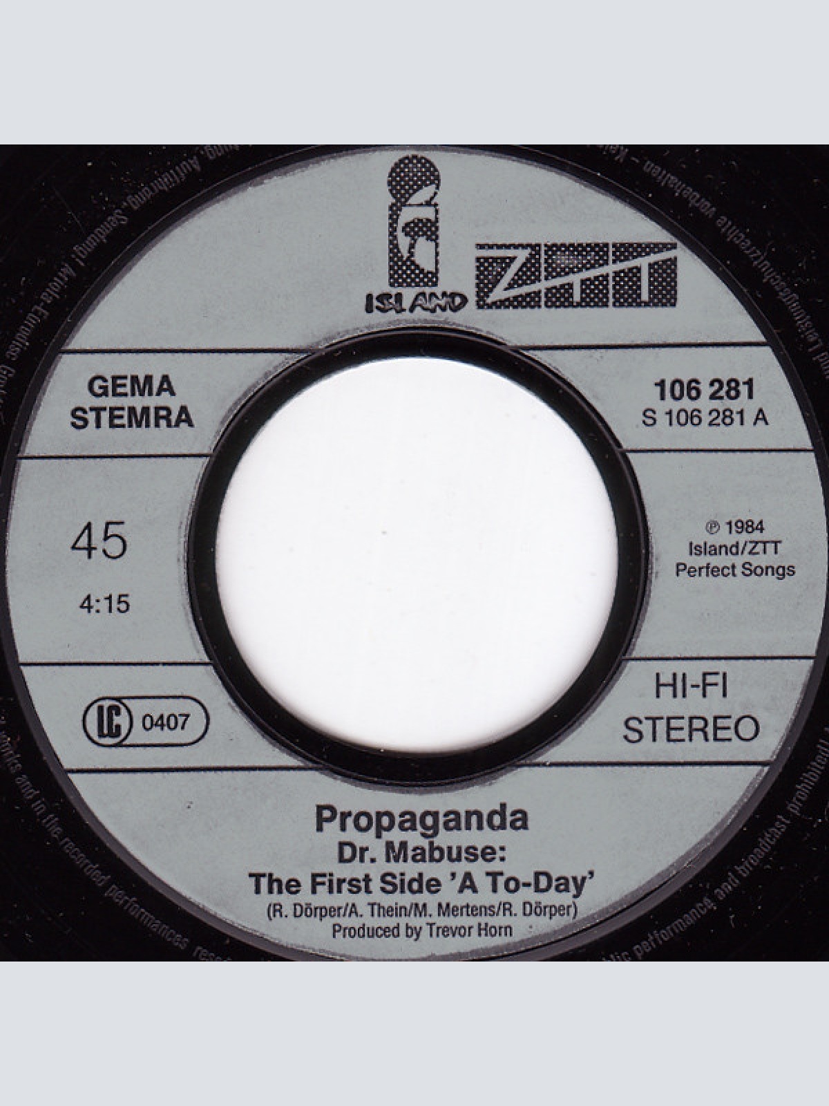 Vinyl / Propaganda - Dr. Mabuse