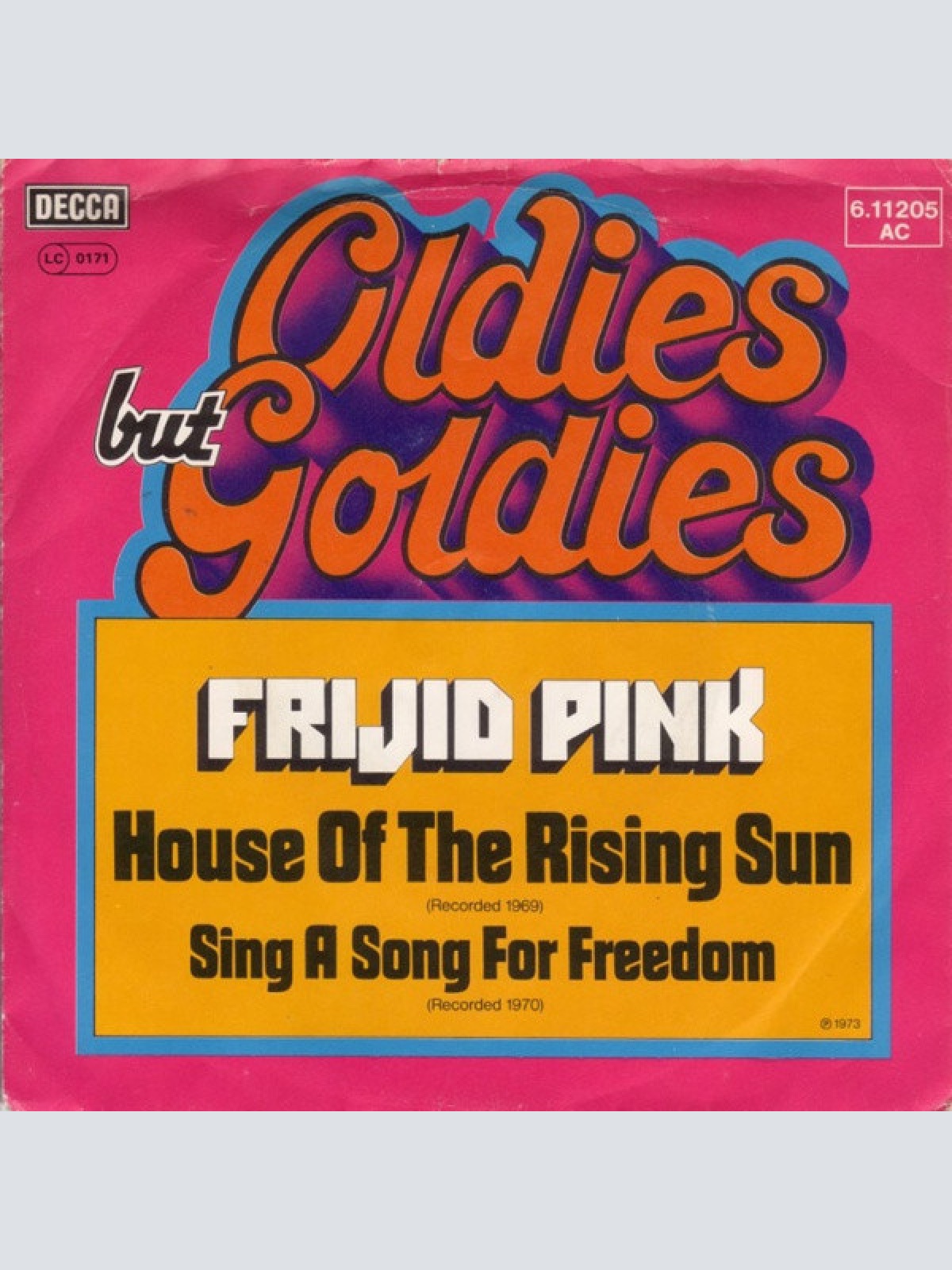 Vinyl / Frijid Pink - House Of The Rising Sun / Sing A Song For Freedom