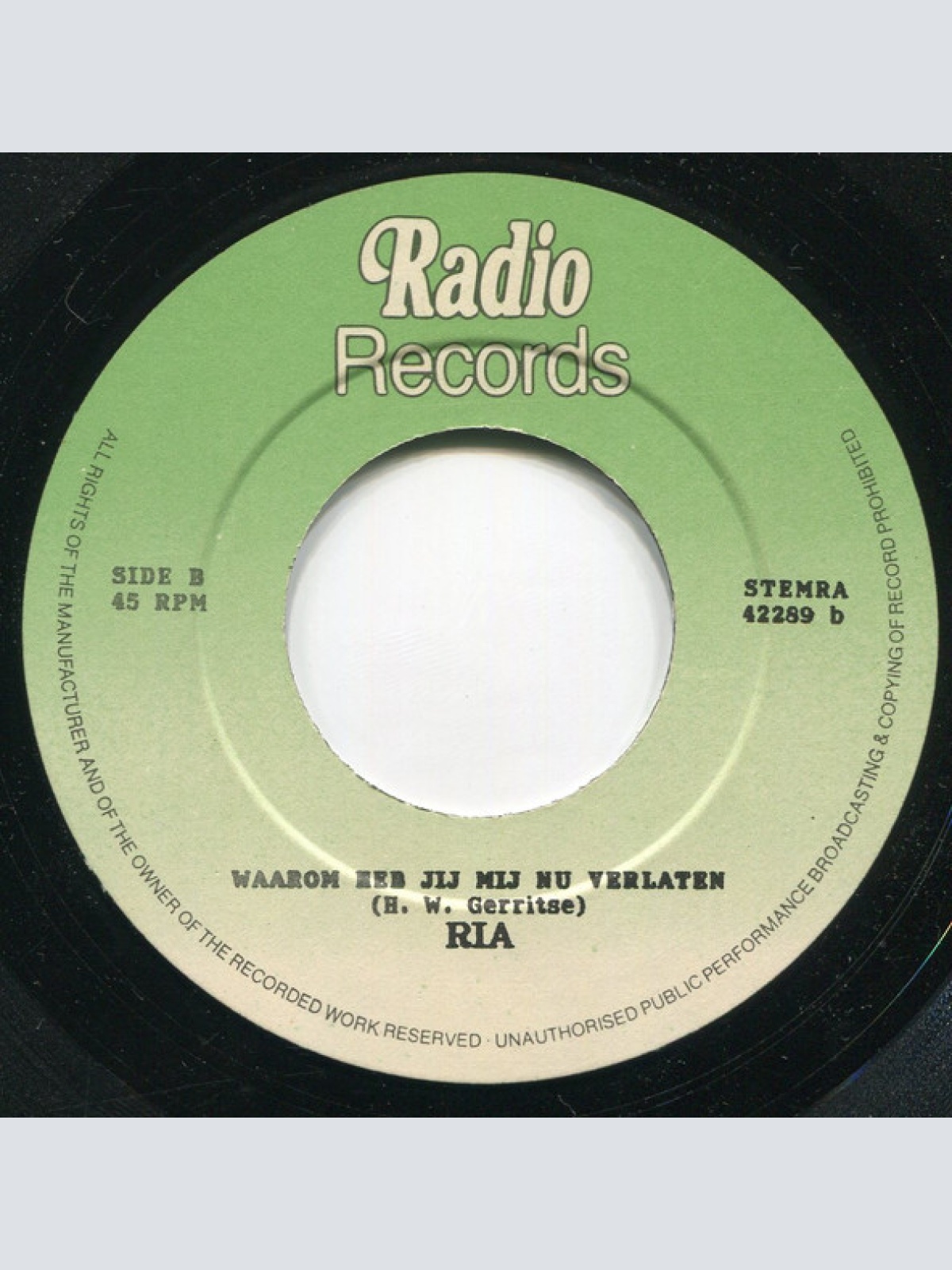 Vinyl / Ria (26) - Nero, M'n trouwe Vriend