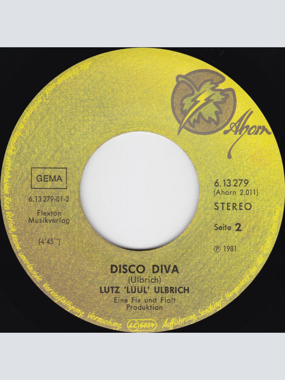 Vinyl / Lutz 'Lüül' Ulbrich* - Morgens In Der U-Bahn / Disco Diva