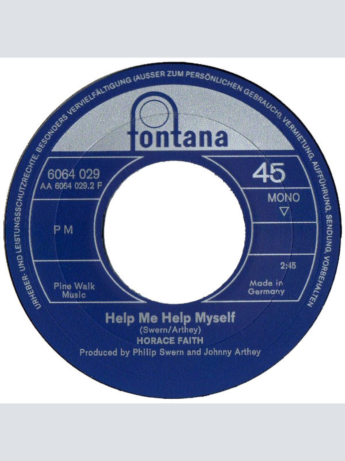 Vinyl / Horace Faith - Black Pearl / Help Me Help Myself