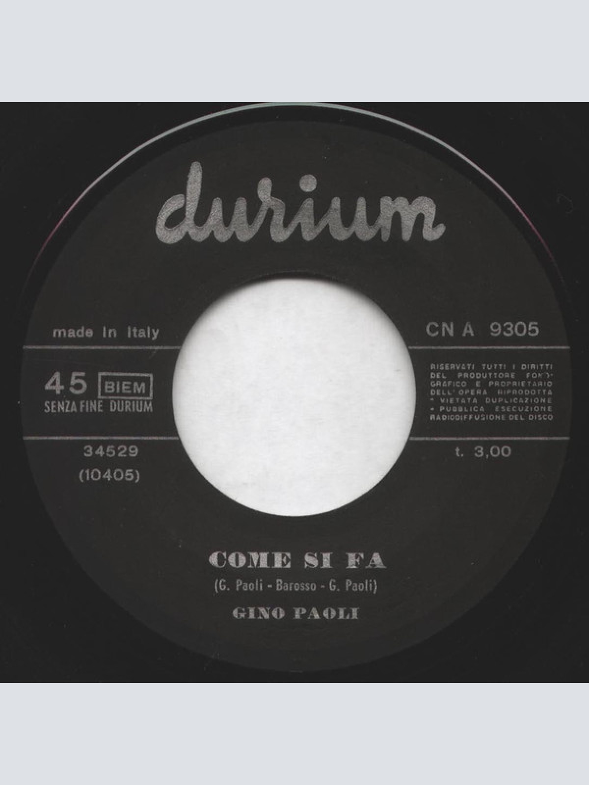 Vinyl / Gino Paoli - Come Si Fa