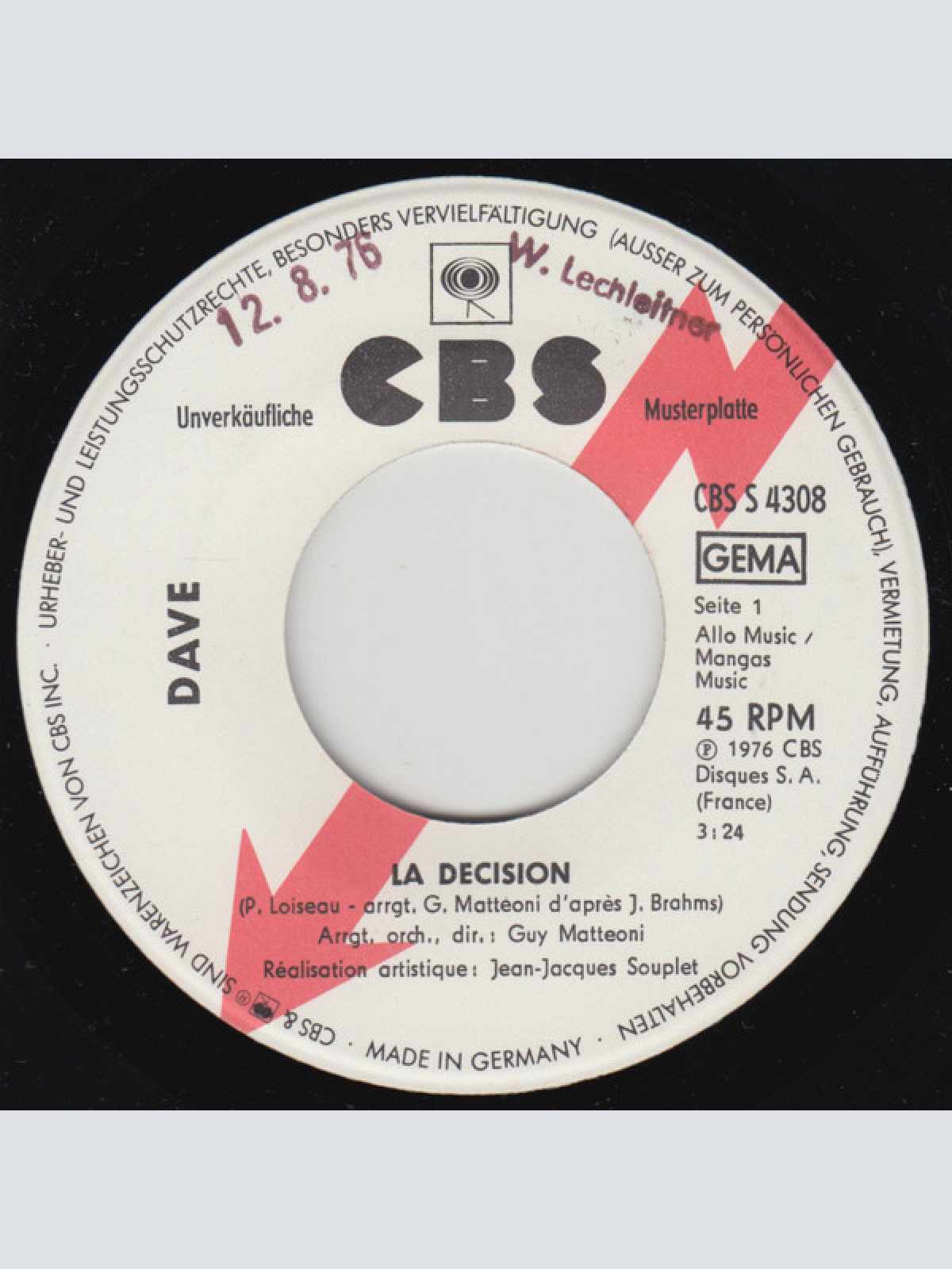 Vinyl / Dave (13) - La Décision