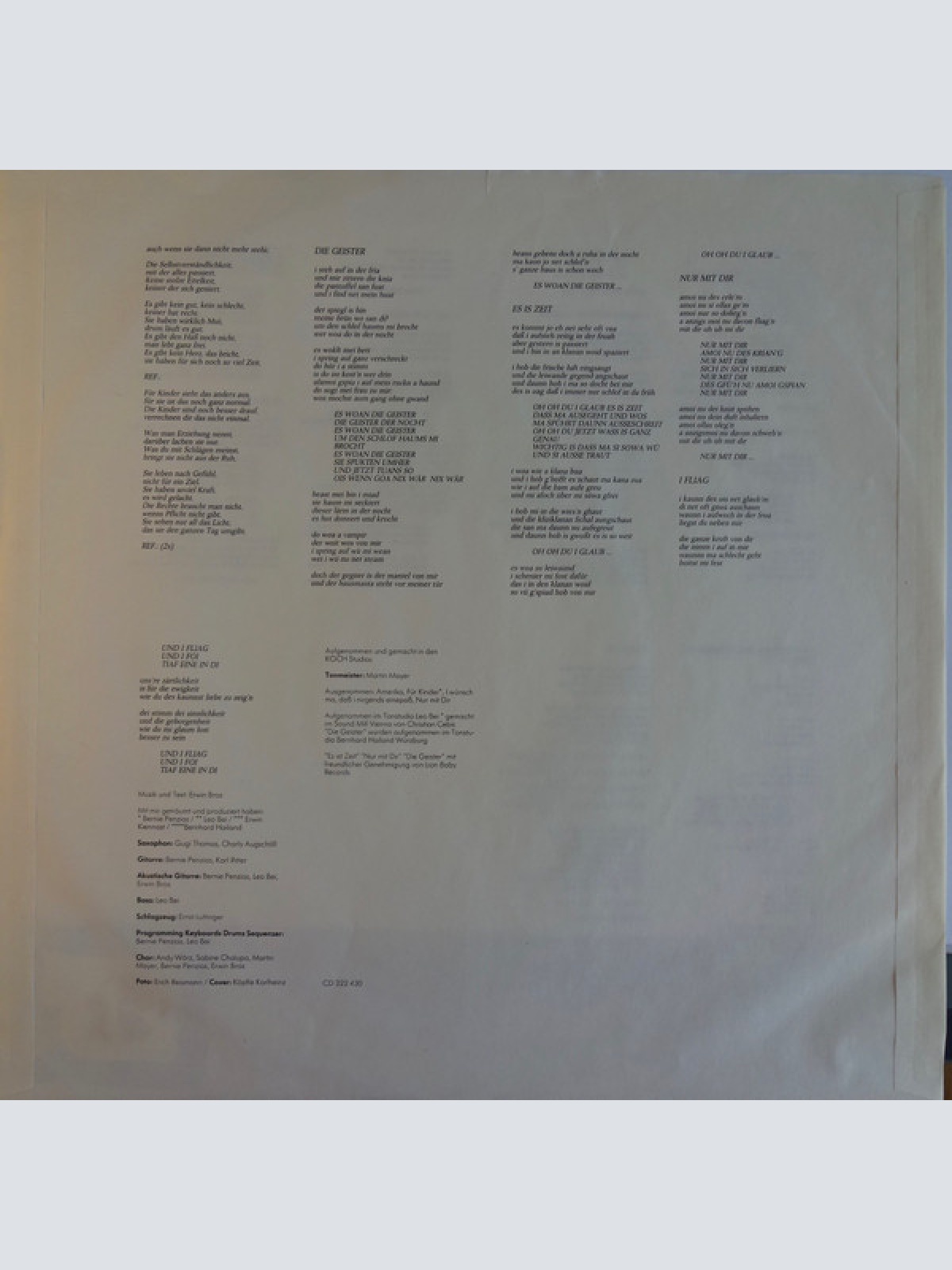 Vinyl / Erwin Bros - Meine Träume