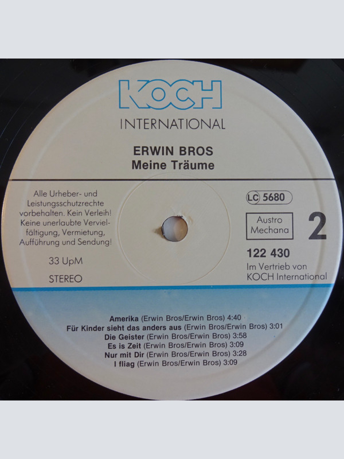 Vinyl / Erwin Bros - Meine Träume