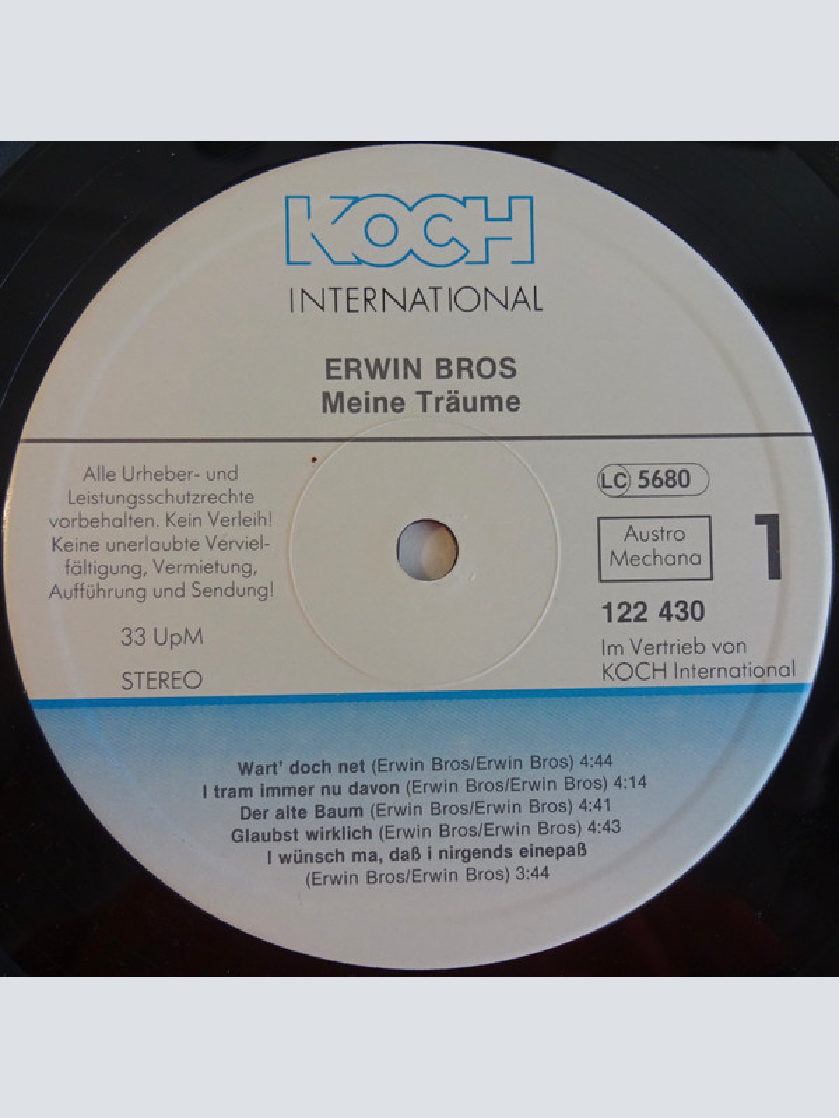 Vinyl / Erwin Bros - Meine Träume