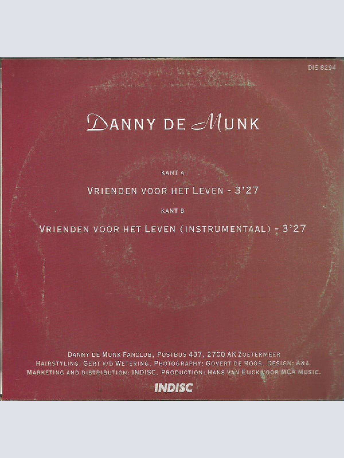 Vinyl / Danny de Munk - Vrienden Voor Het Leven