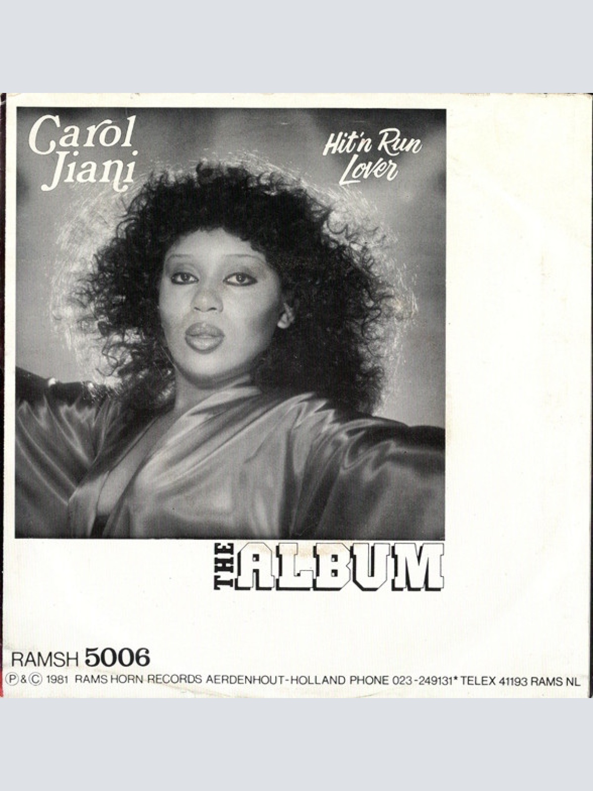 Vinyl / Carol Jiani - Hit 'N Run Lover