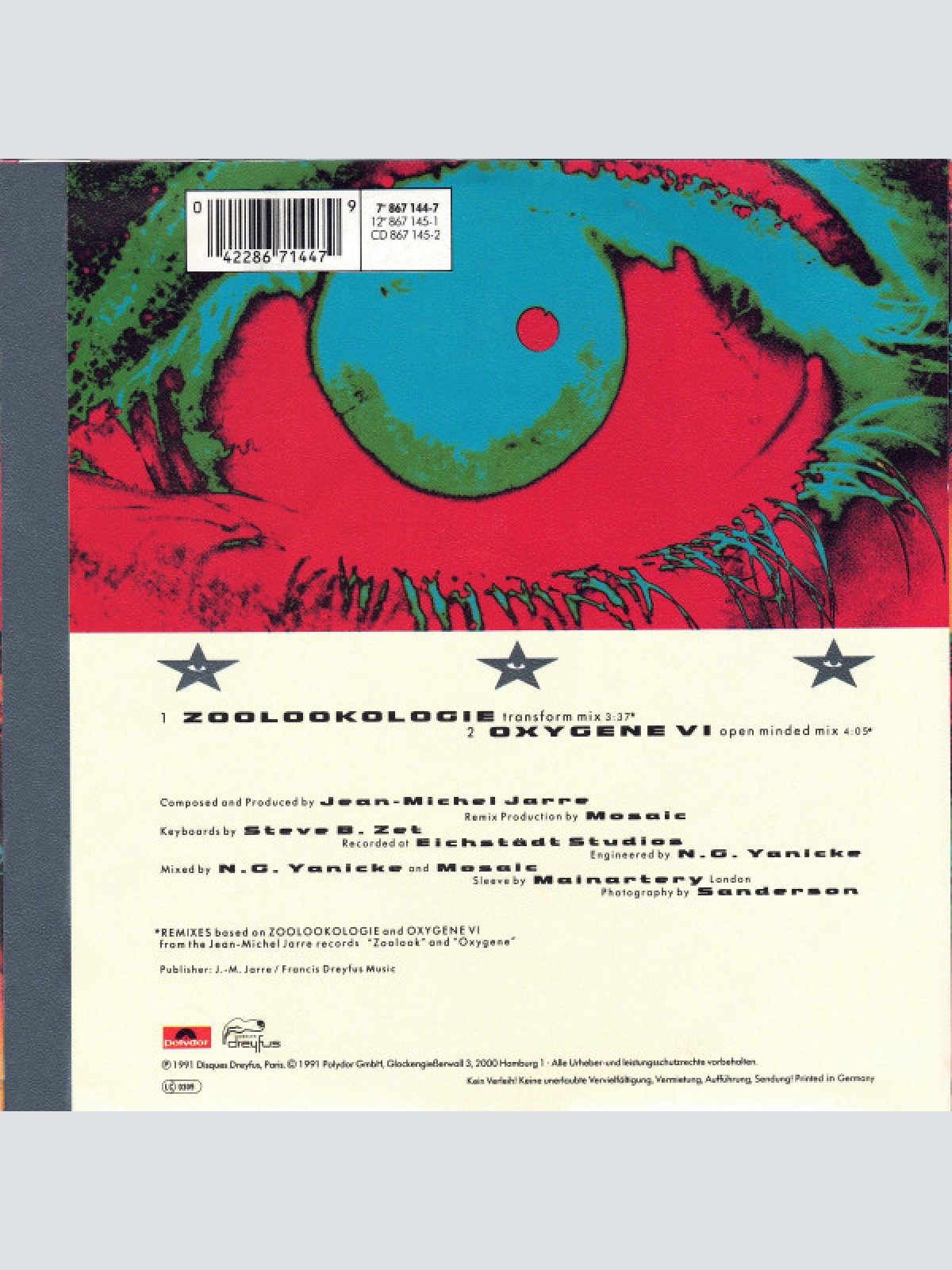 Vinyl / Jean-Michel Jarre - Zoolook / Oxygene (Remixed By Mosaic)