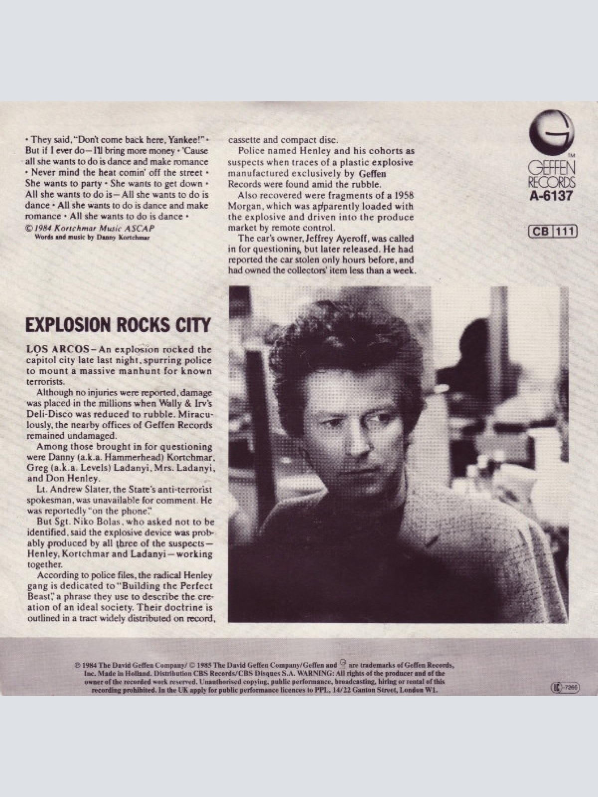 Vinyl / Don Henley - All She Wants To Do Is Dance