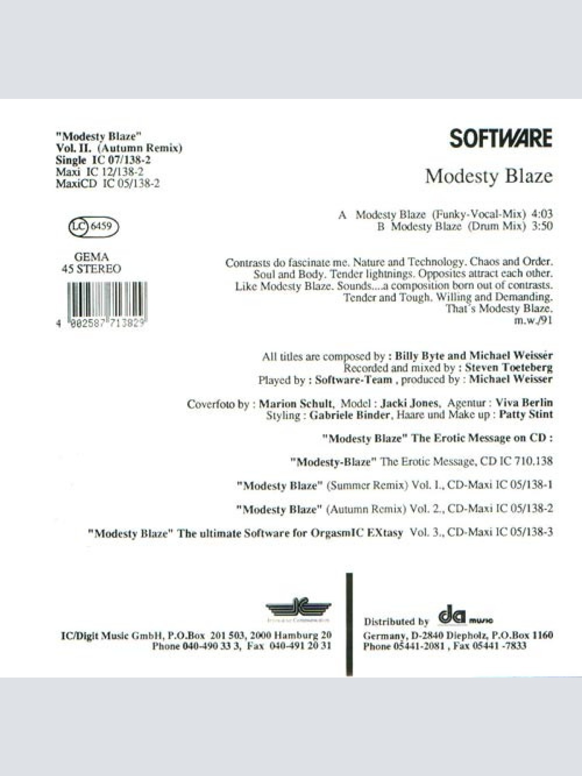 Vinyl / Software - Modesty-Blaze Vol. II