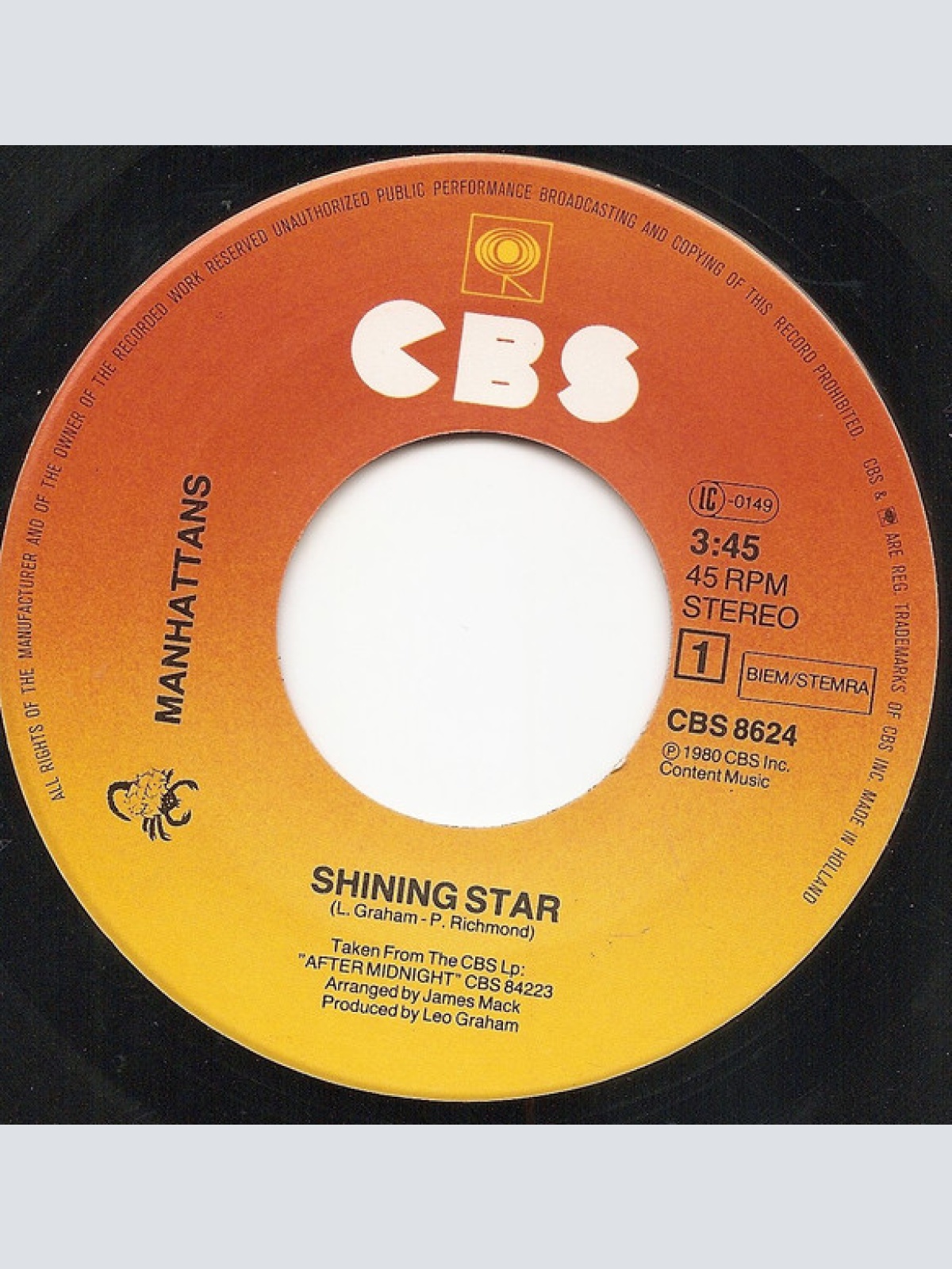 Vinyl / Manhattans - Shining Star