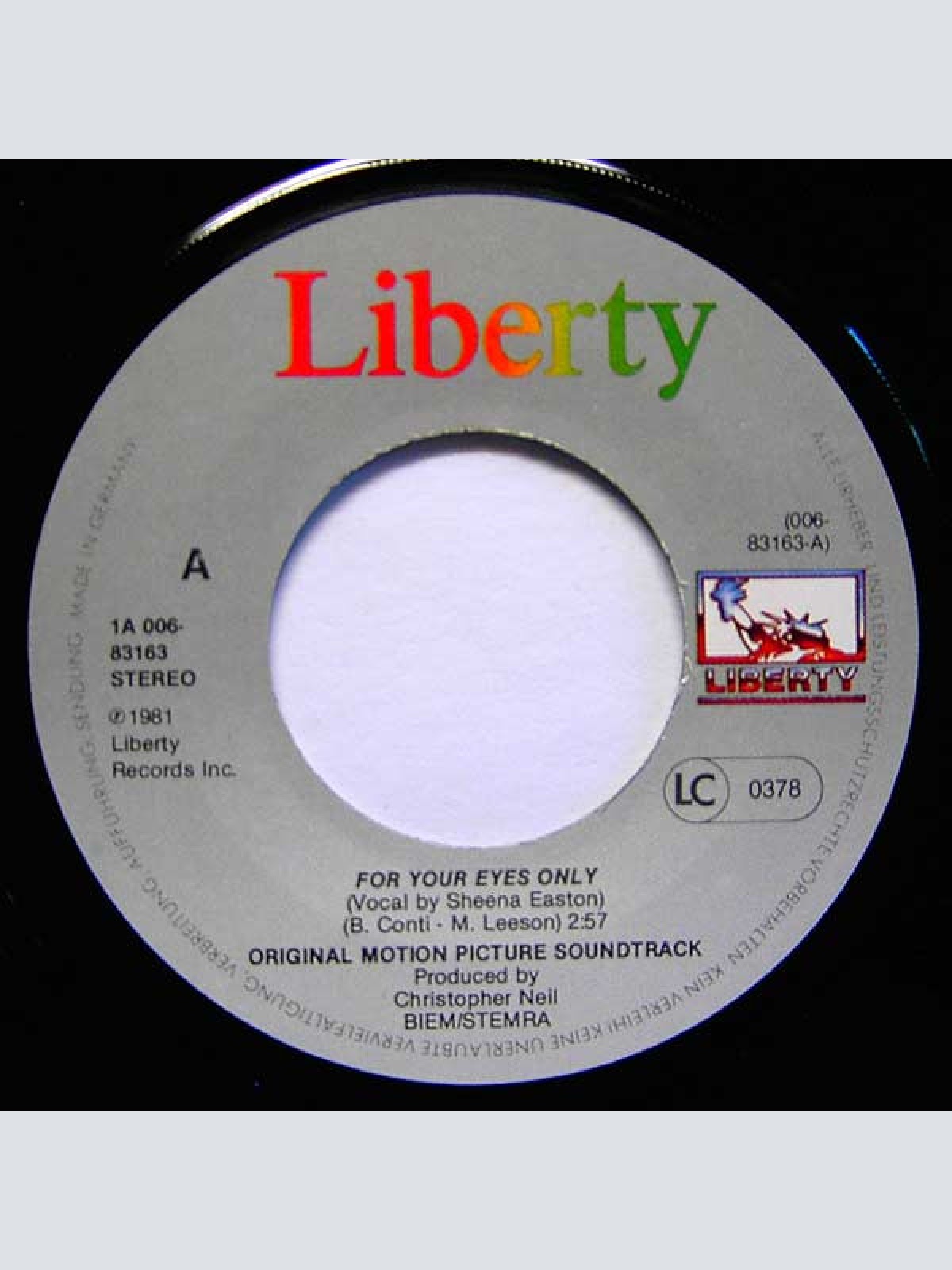 Vinyl / Sheena Easton - For Your Eyes Only