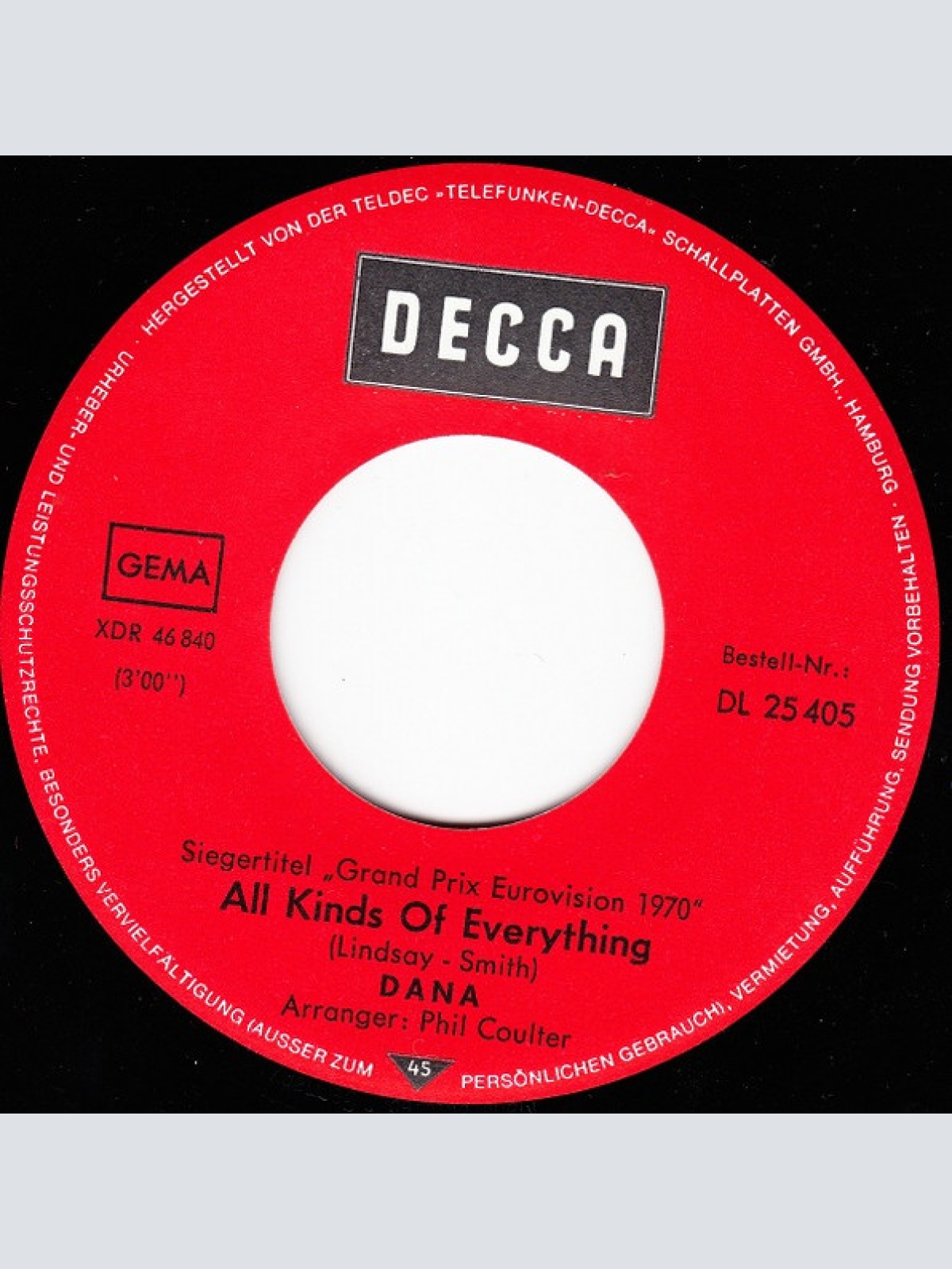 Vinyl / Dana (9) - All Kinds Of Everything