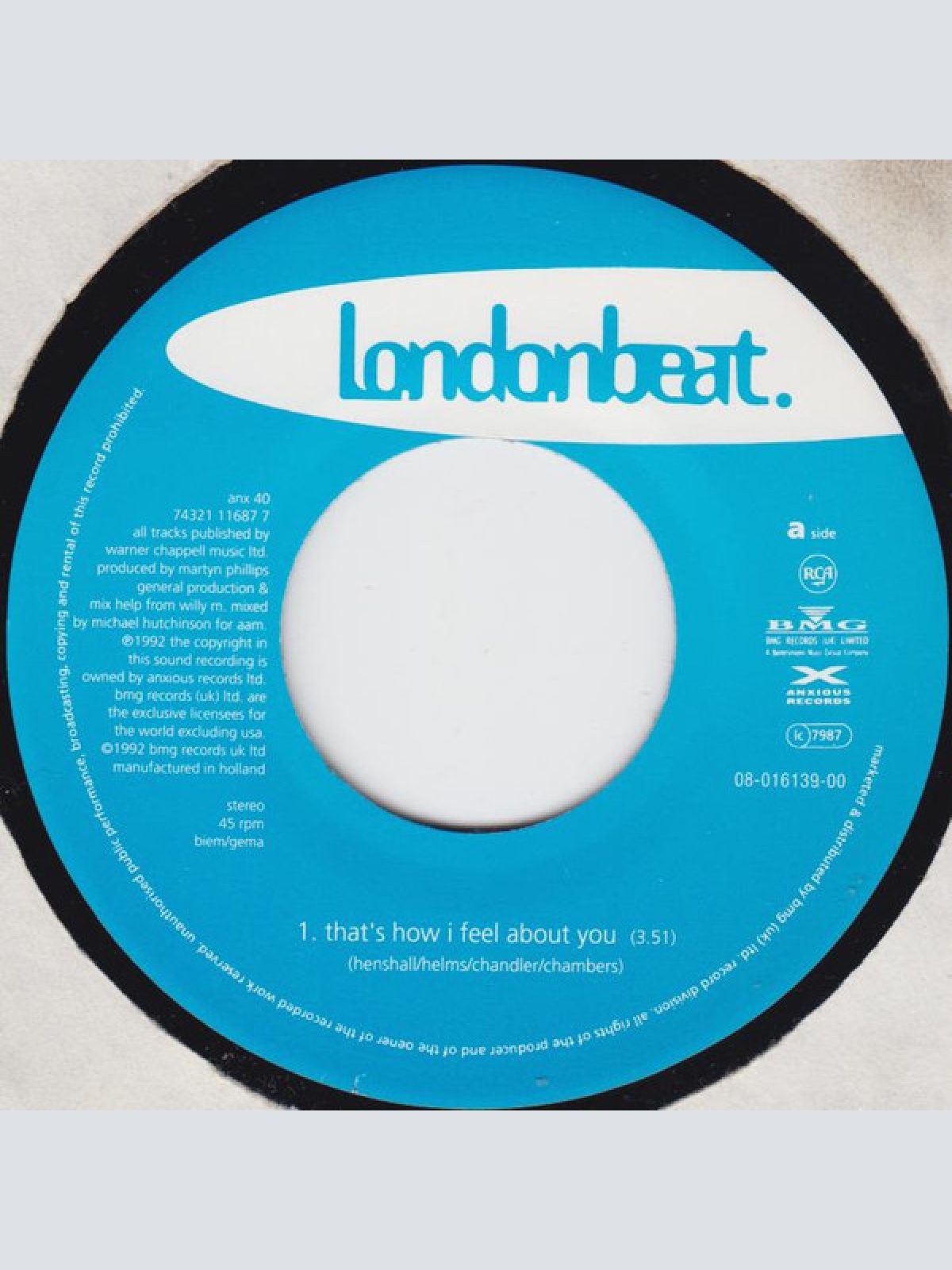 Vinyl / Londonbeat.* - That's How I Feel About You
