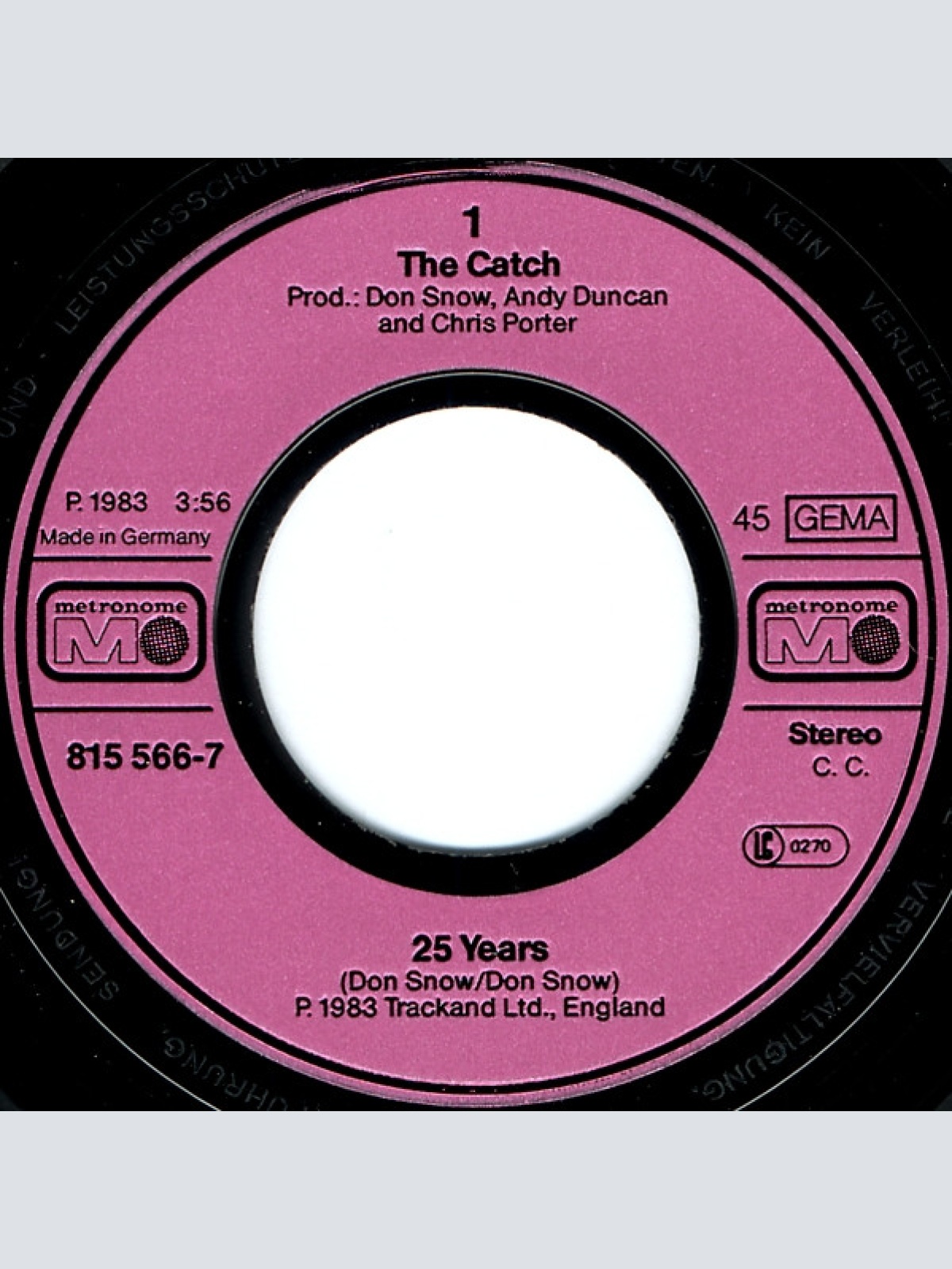 Vinyl / The Catch - 25 Years