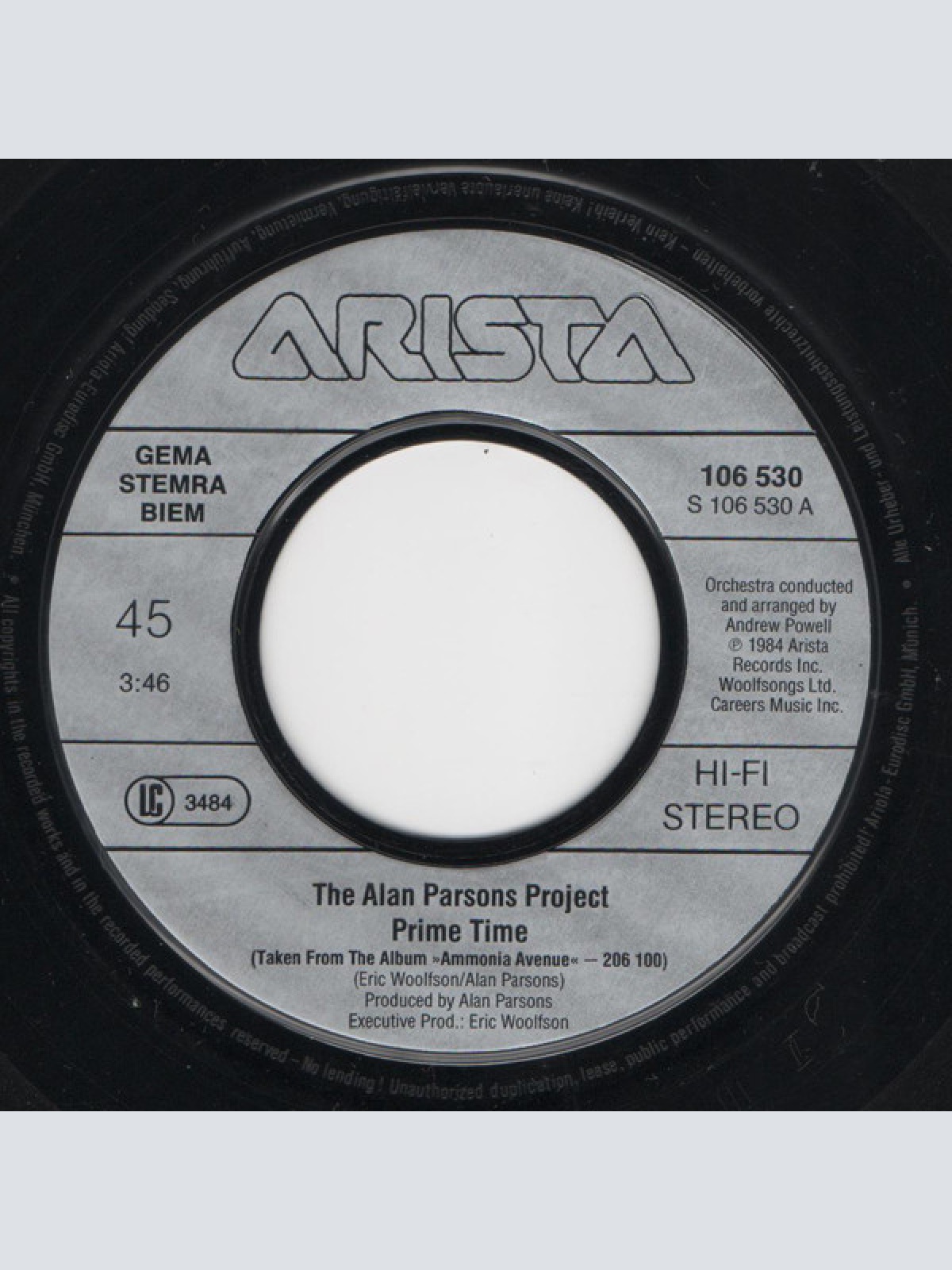 Vinyl / The Alan Parsons Project - Prime Time