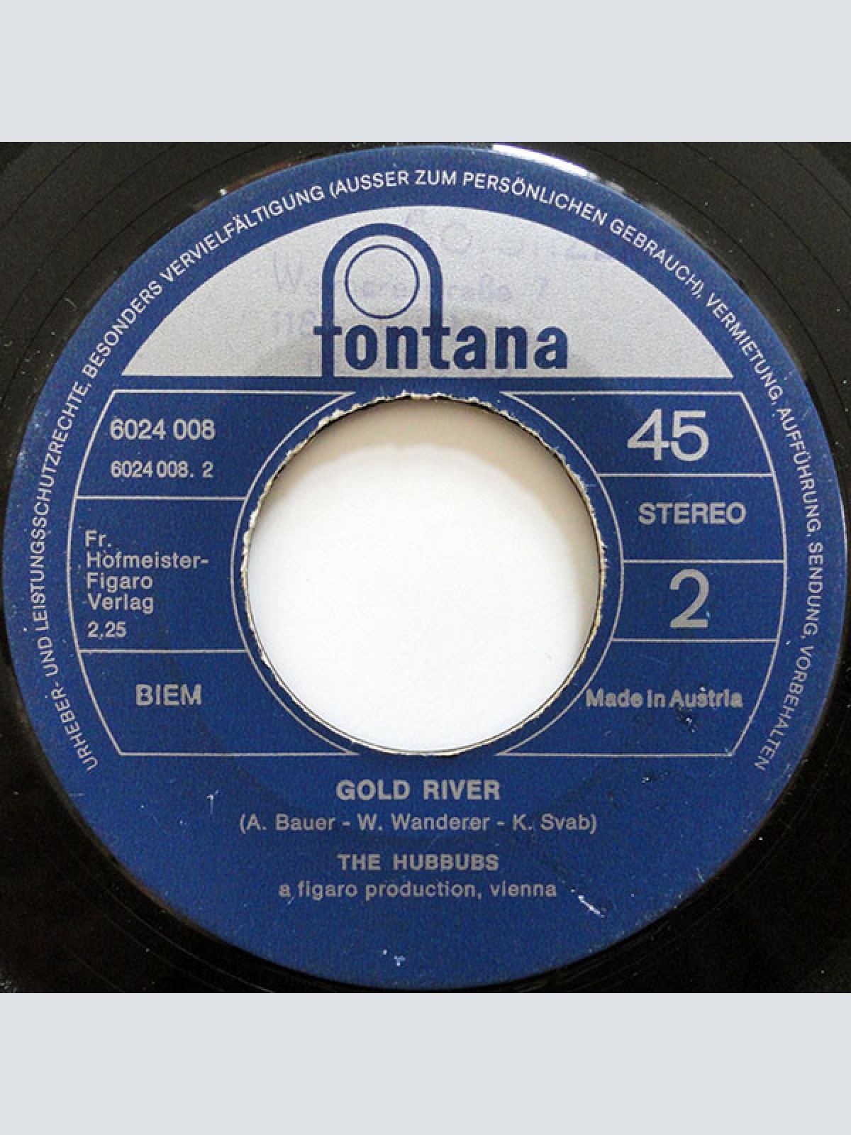 Vinyl / The Hubbubs - Bonanza / Gold River