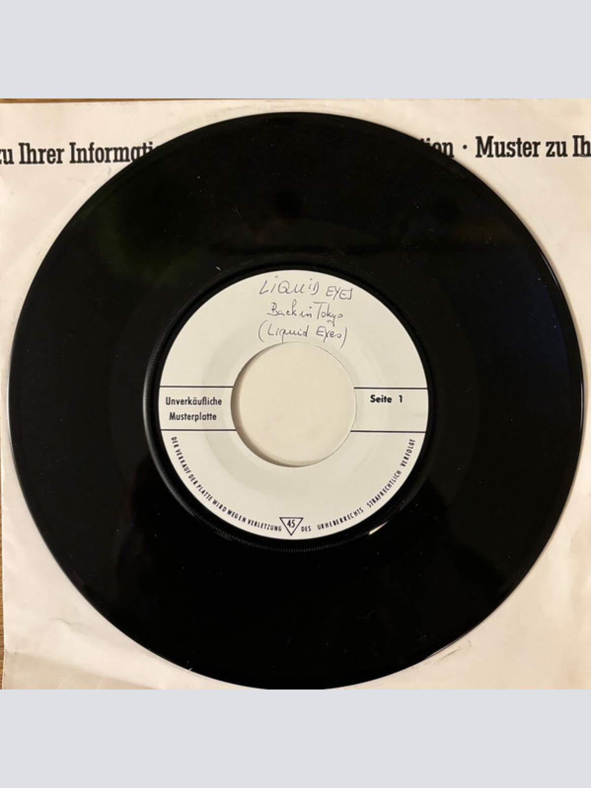 Vinyl / Liquid Eyes (3) - Back In Tokyo