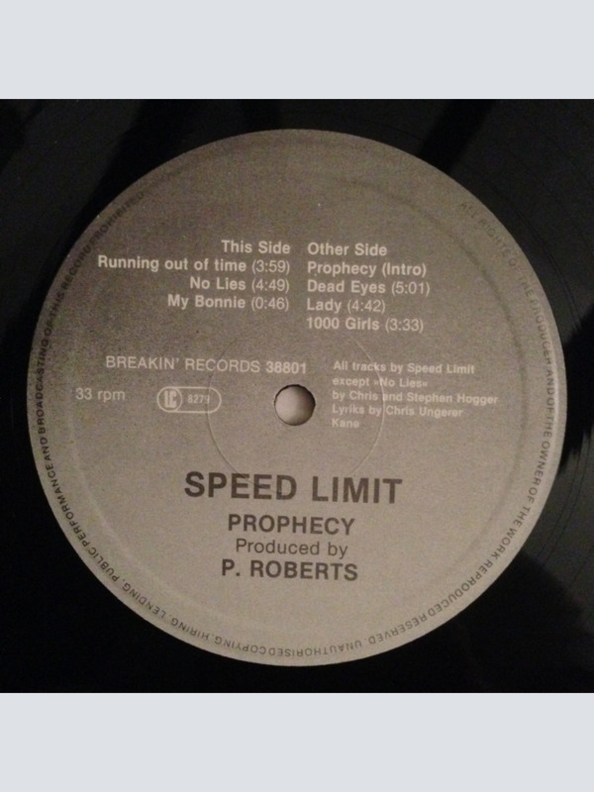 Vinyl / Speed Limit (11) - Prophecy