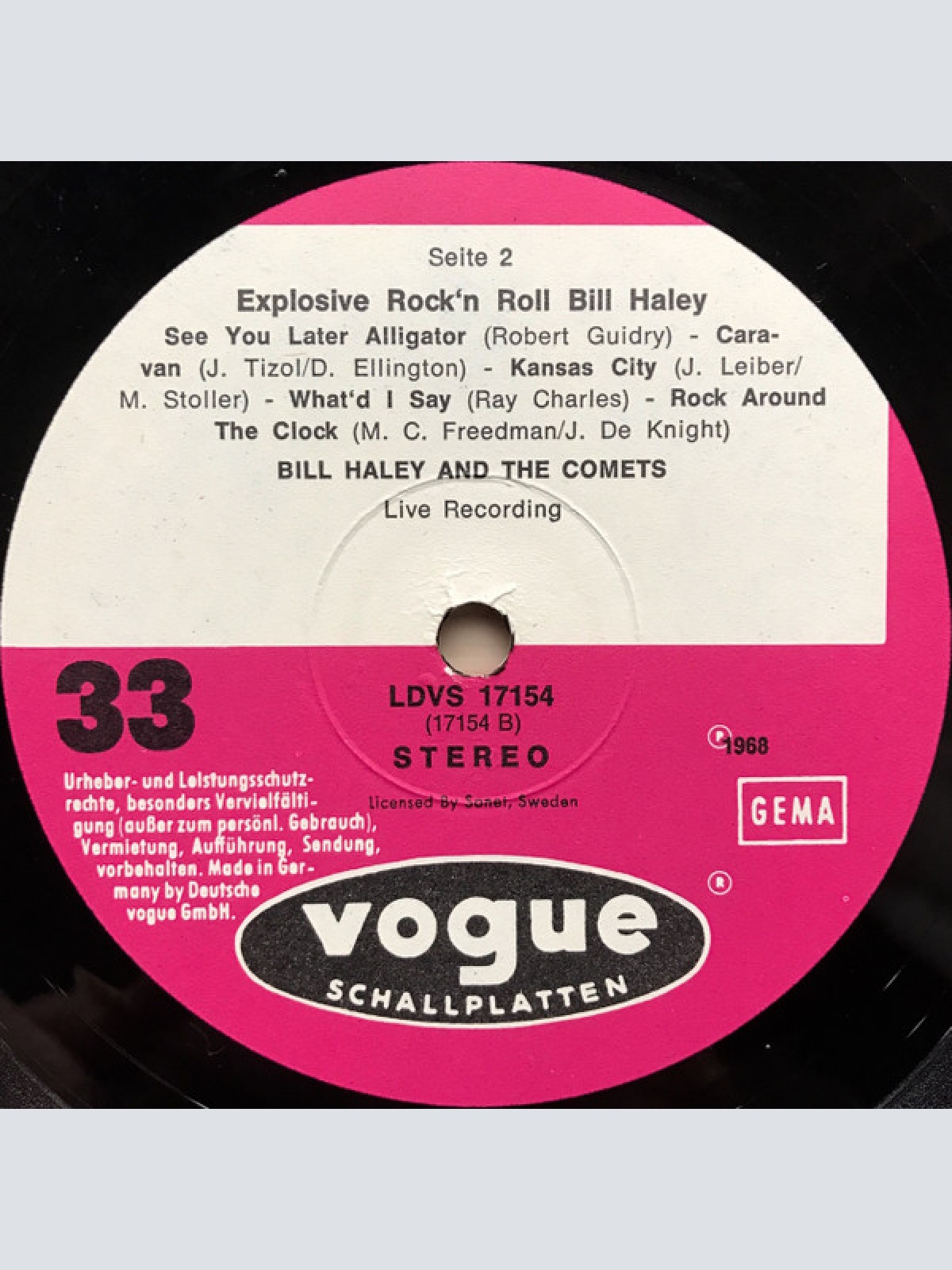 Vinyl / Bill Haley And His Comets - Live Explosive Rock'n'Roll