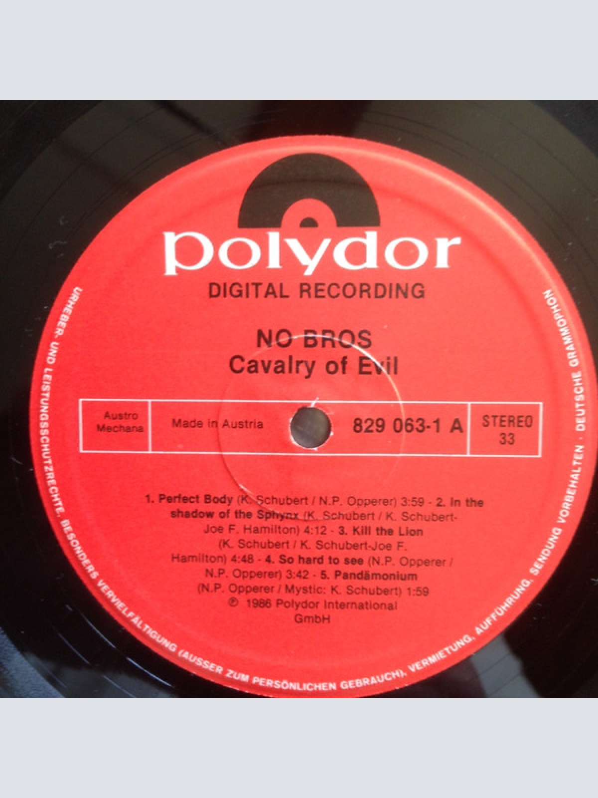 Vinyl / No Bros - Cavalry Of Evil