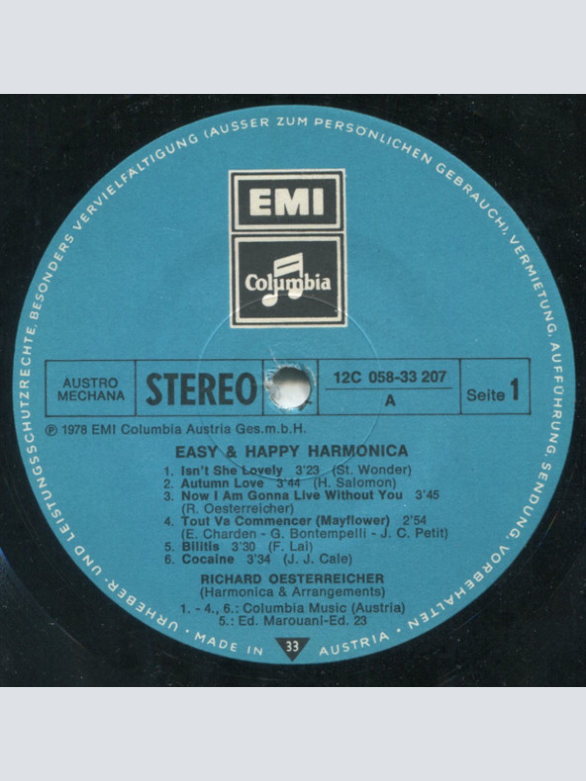 Vinyl / Richard Oesterreicher* - Easy & Happy Harmonica