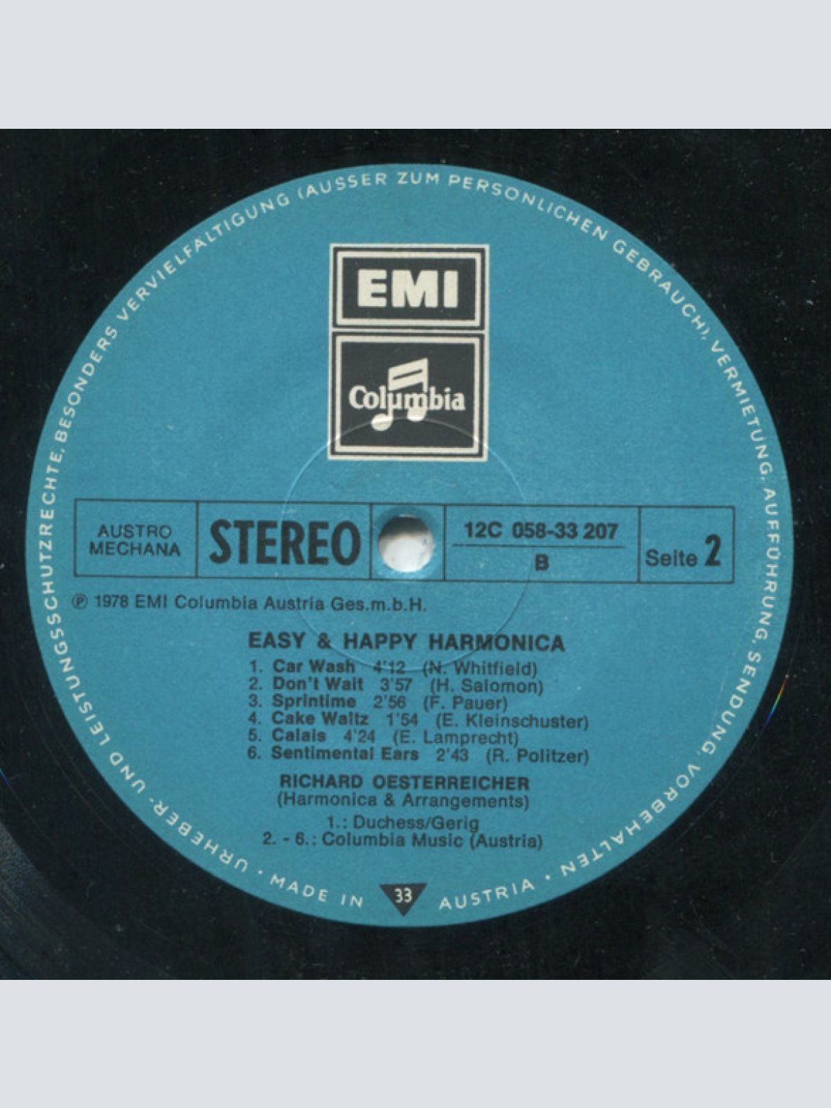 Vinyl / Richard Oesterreicher* - Easy & Happy Harmonica