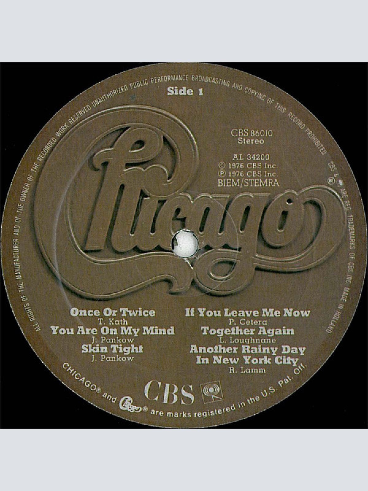 Vinyl / Chicago (2) - Chicago X