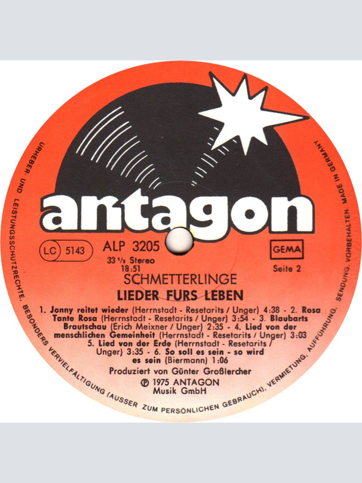 Vinyl / Schmetterlinge - Lieder Fürs Leben