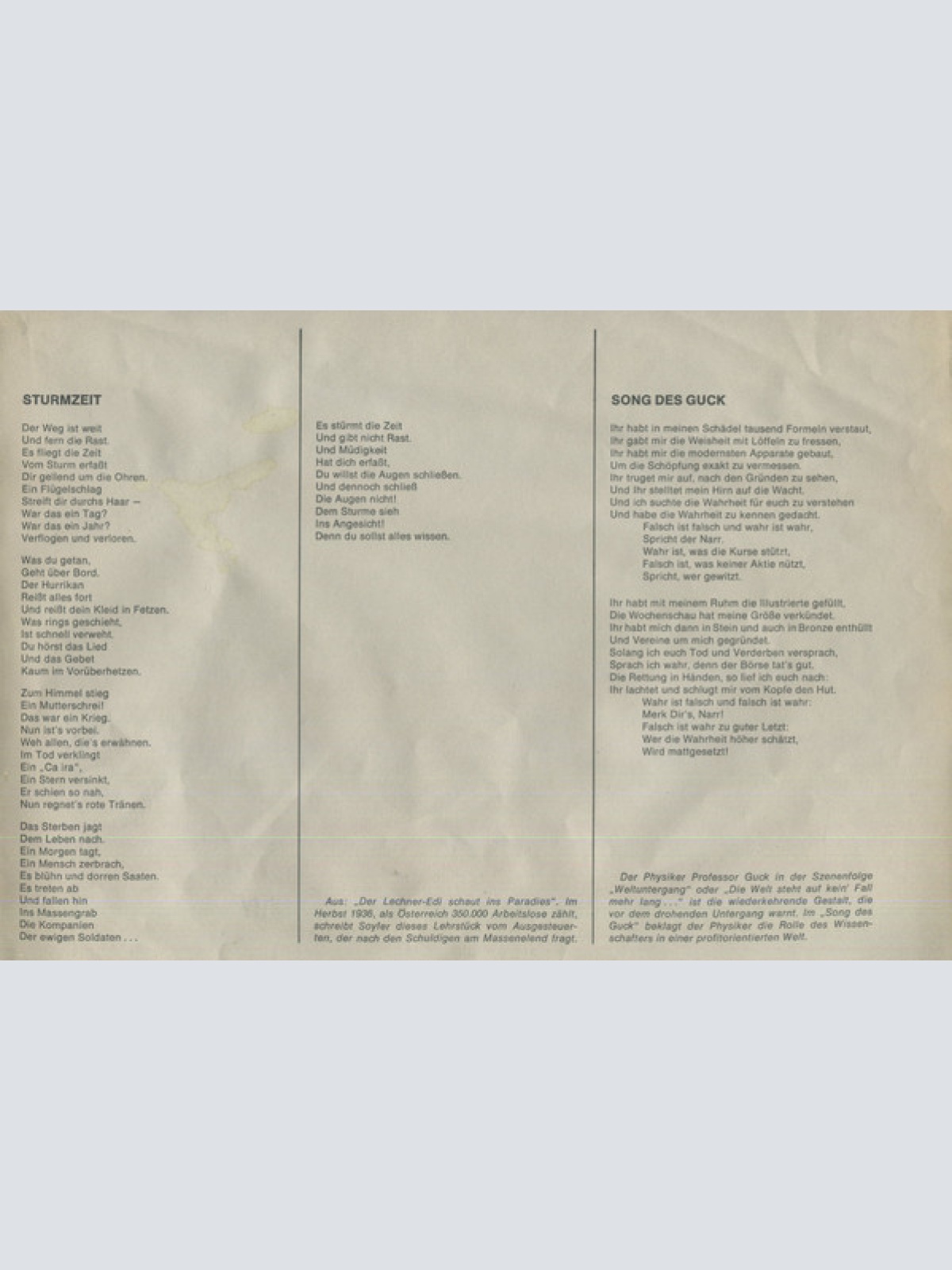 Vinyl / Jura Soyfer / Schmetterlinge - Verdrängte Jahre