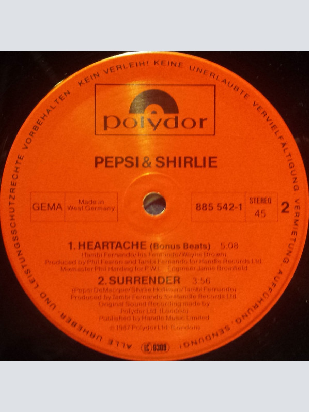 Vinyl / Pepsi & Shirlie - Heartache (Dot & Daisy's Club Remix)