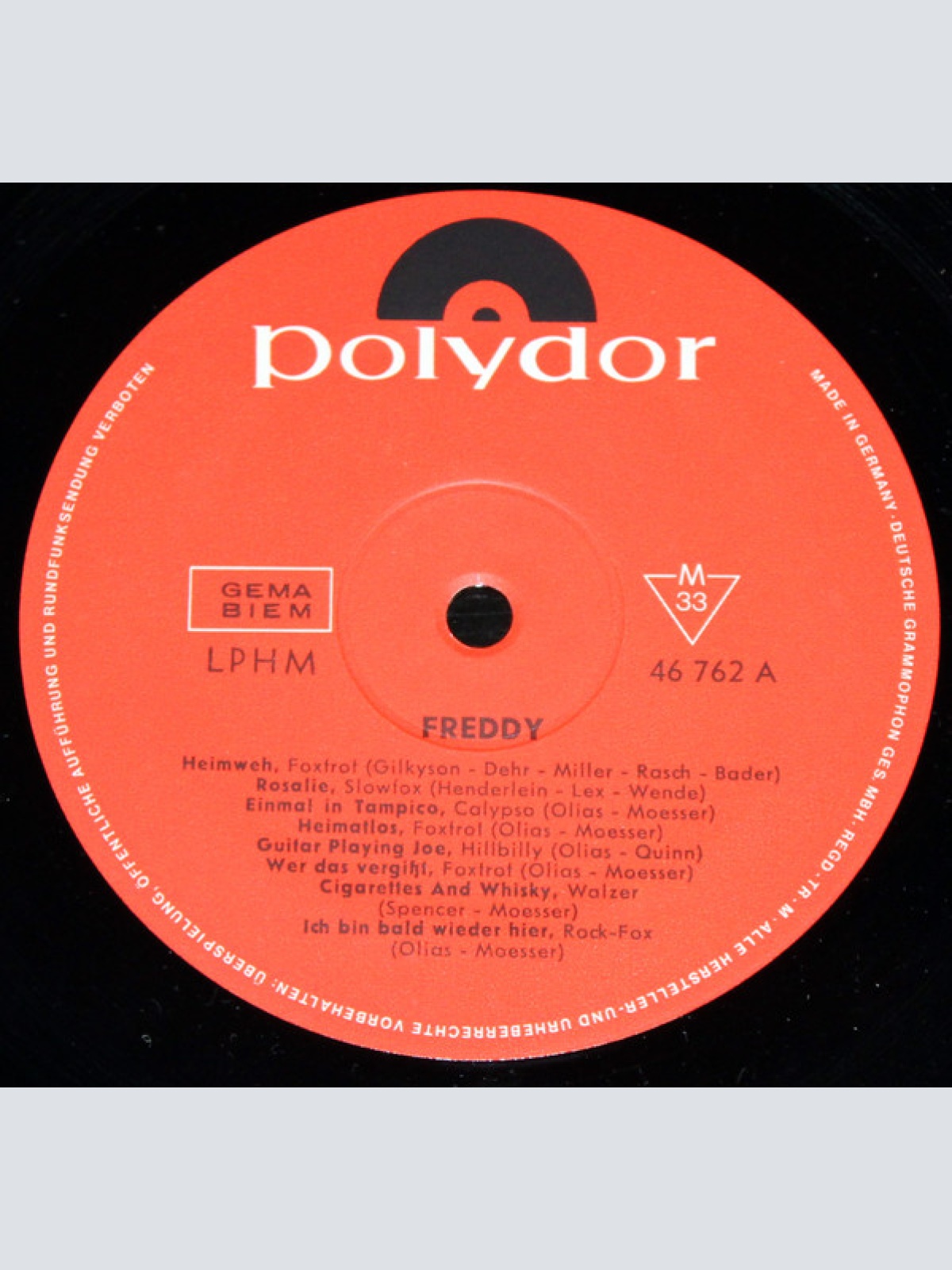 Vinyl / Freddy* - Seine Grossen Erfolge