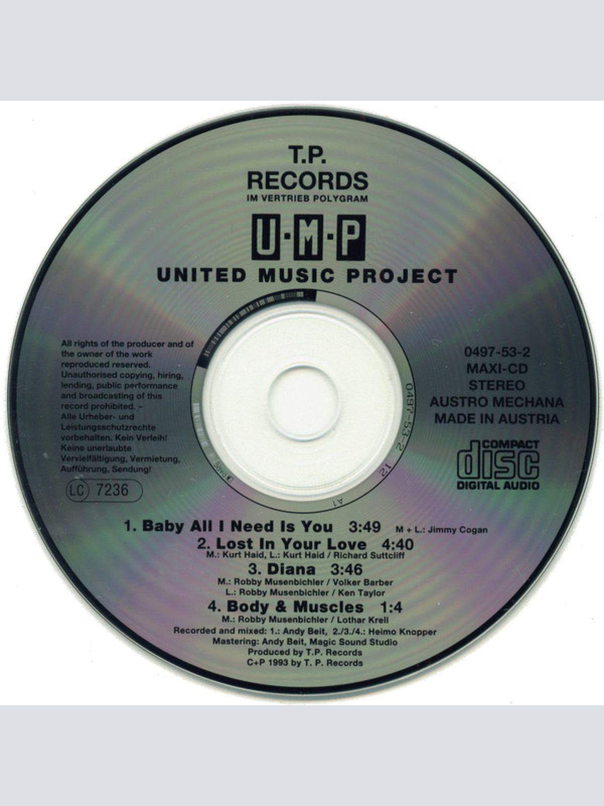 CD / United Music Project - Baby All I Need Is You
