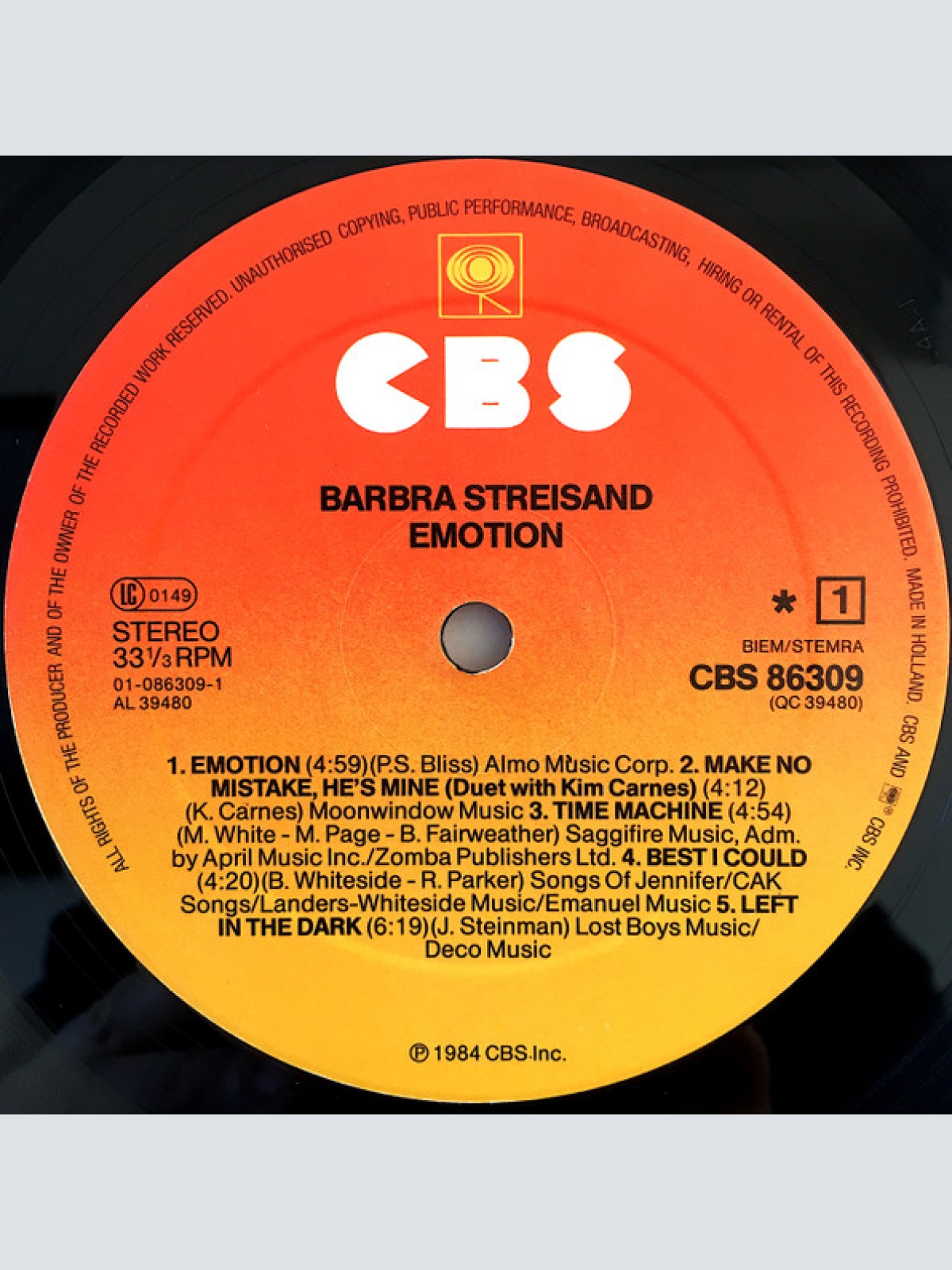 Vinyl / Barbra Streisand - Emotion