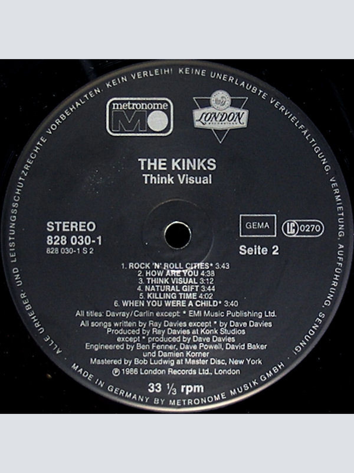 Vinyl / The Kinks - Think Visual