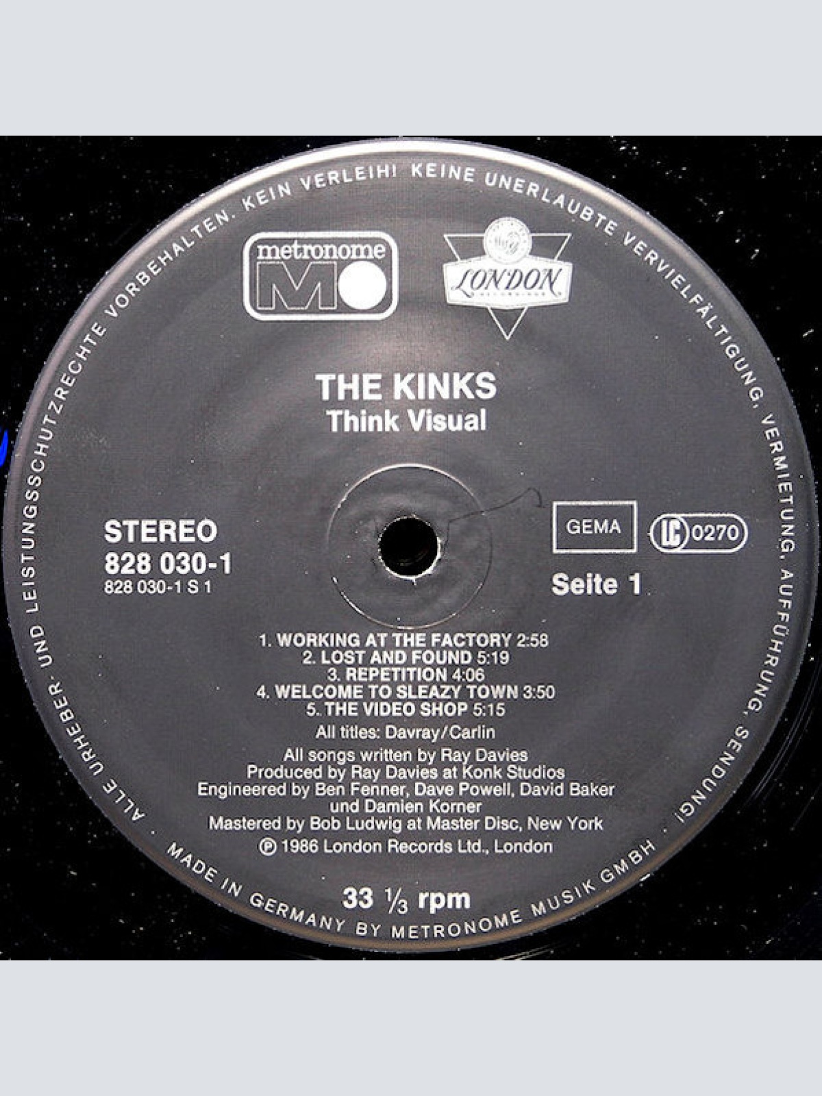 Vinyl / The Kinks - Think Visual