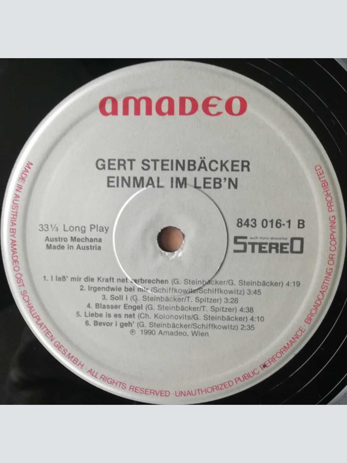 Vinyl / Steinbäcker* - Einmal Im Leb'n